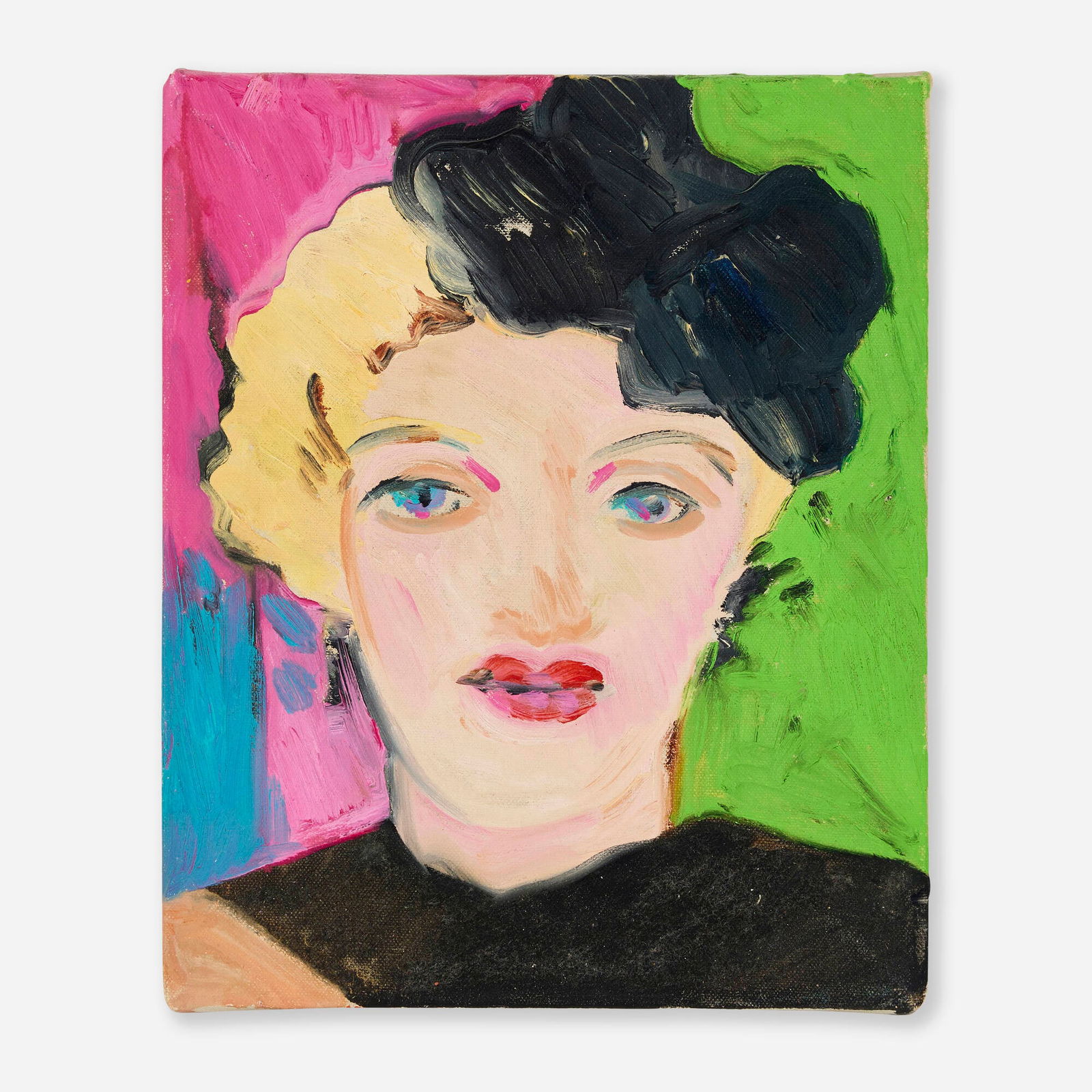 Hunt Slonem, Veronika Voss: Hunt Slonem Veronika Voss 1985oil on canvas 10 h x 8.25 w in (25 x 21 cm) Signed, dated and inscribed to verso 'Hunt Slonem 1983 For Steven Happy Birthday 1985'. Provenance: