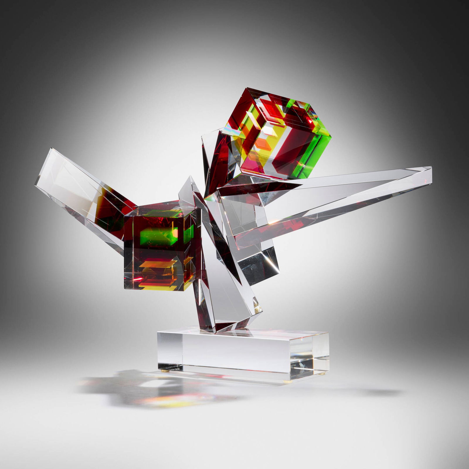 Michael Taylor, Untitled: Michael Taylor Untitled 2003laminated and pigmented optical glass 15.25 h x 18.5 w x 14.5 d in (39 x 47 x 37 cm) Etched signature and date to lower edge of base 'Michael Taylor 03'.