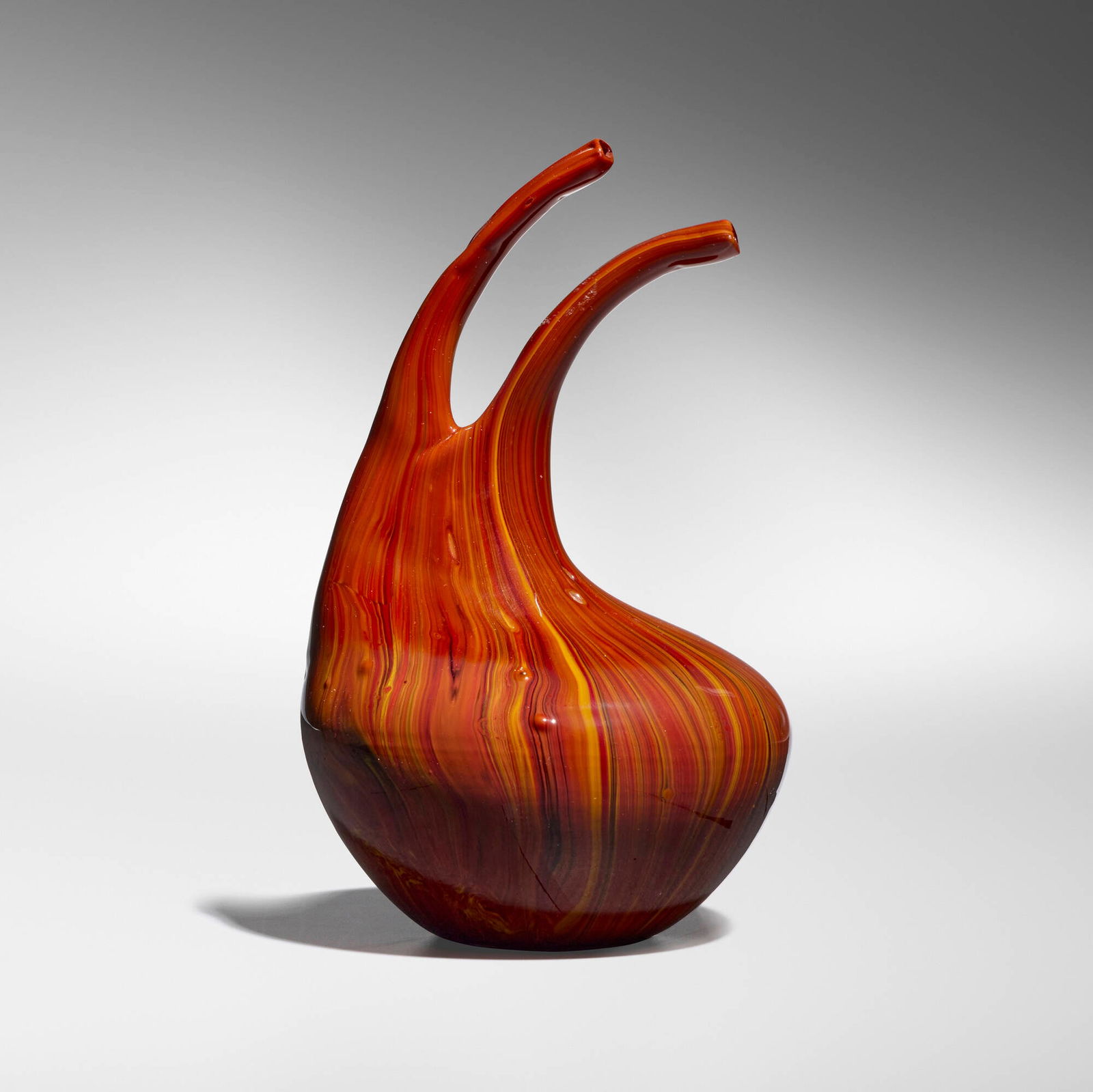 Davide Salvadore, Ancella: Davide Salvadore Ancella 2000hand-blown glass 8 h x 4.875 w x 4.5 d in (20 x 12 x 11 cm) Etched signature and date to underside 'Davide Salvadore Murano 2000'. This work wi