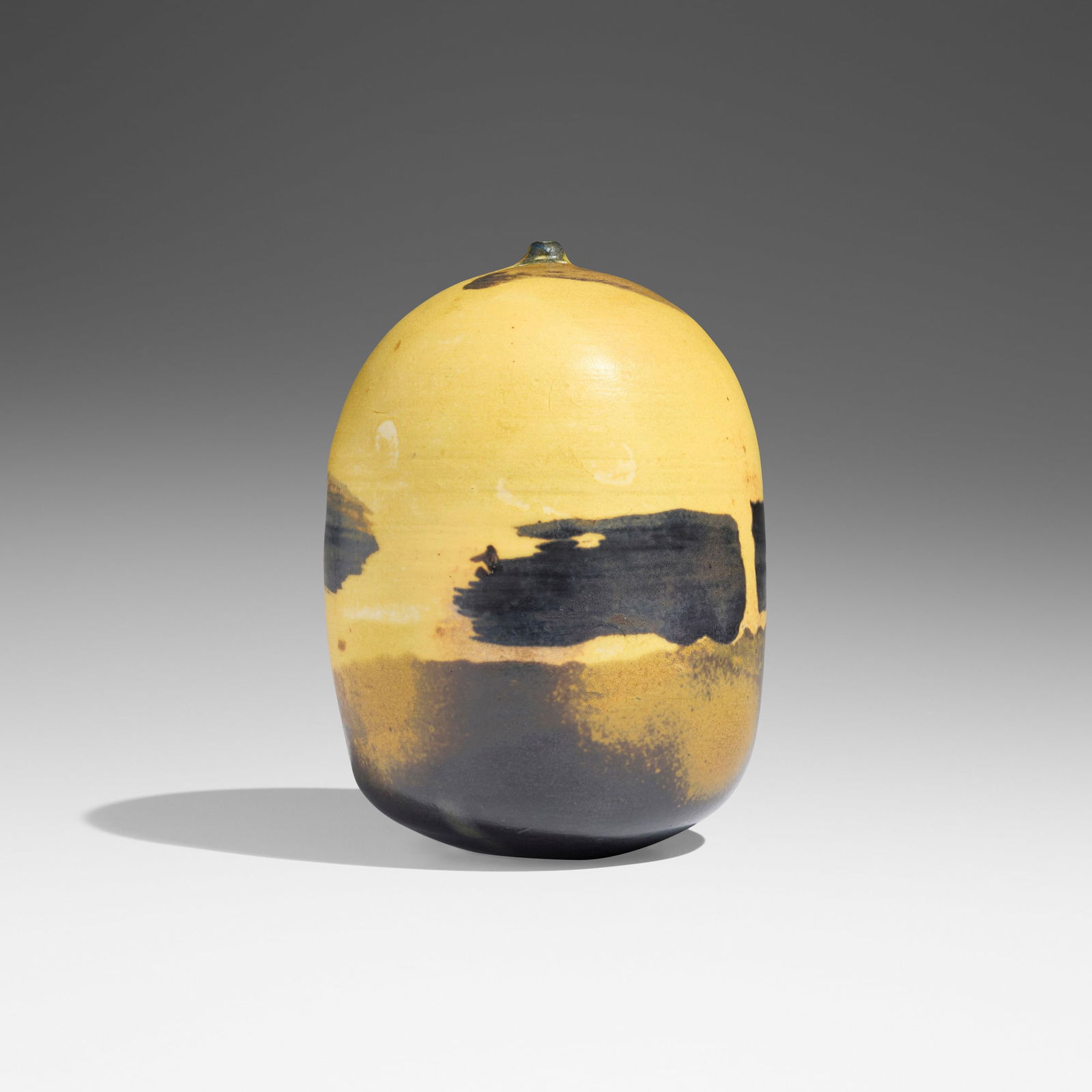 Toshiko Takaezu, Closed Form (with rattle): Toshiko Takaezu Closed Form (with rattle) c. 1995glazed porcelain 7 h x 5 dia in (18 x 13 cm) Incised signature to underside 'TT'. Provenance: Acquired directly from th