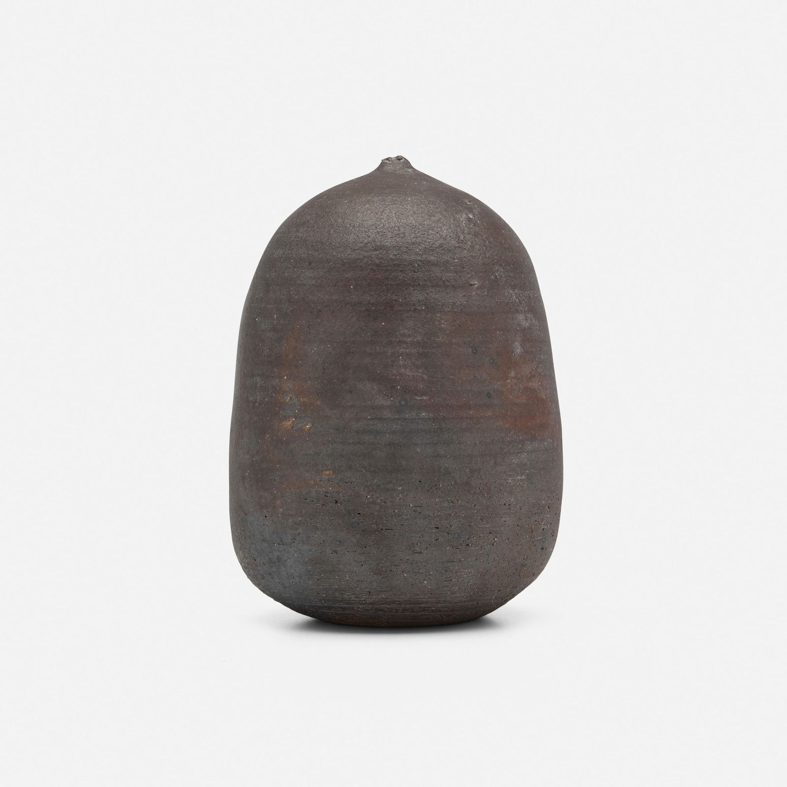 Toshiko Takaezu, Closed Form (with rattle): Toshiko Takaezu Closed Form (with rattle) c. 1980glazed stoneware 7 h x 5 dia in (18 x 13 cm) Incised signature to underside 'TT'. Provenance: Collection of architect B