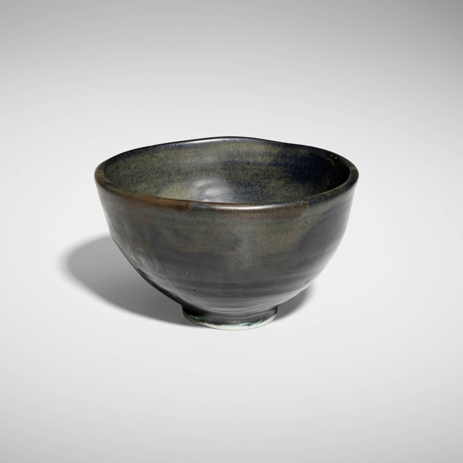 Toshiko Takaezu, Tea bowl: Toshiko Takaezu Tea bowl c. 1995glazed porcelain 2.5 h x 4.25 dia in (6 x 11 cm) Incised signature to underside 'TT'. Provenance: Collection of architect Bradley Lynch,
