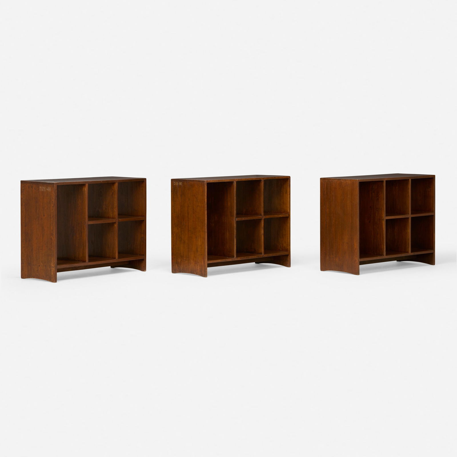 Pierre Jeanneret, File rack from the Administrative Buildings, Chandigarh, set of three (1 of 5)