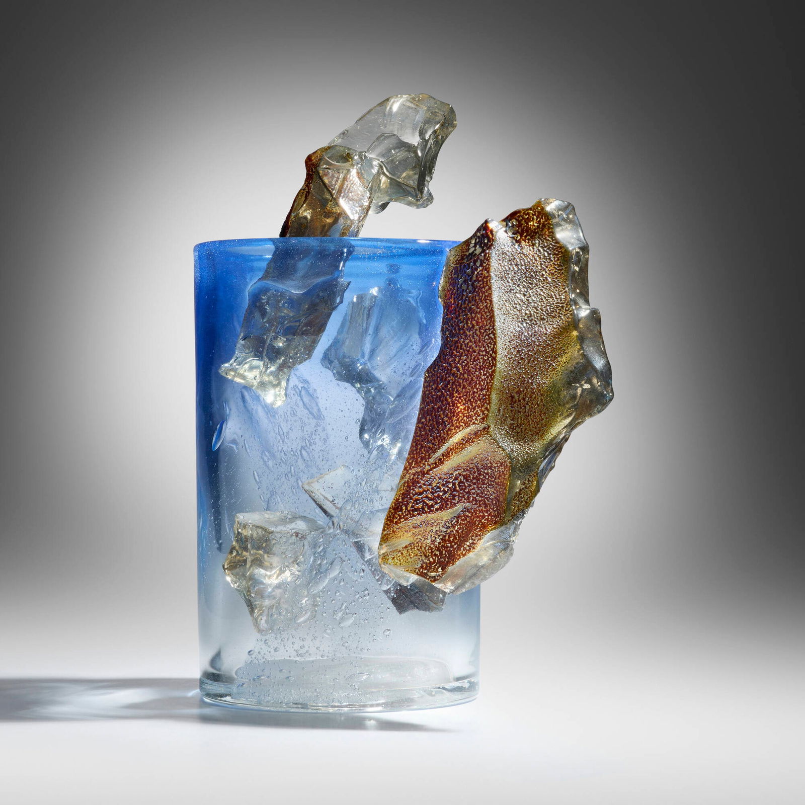 Dale Chihuly, Jerusalem Cylinder #78: Dale Chihuly Jerusalem Cylinder #78 1999hand-blown glass, applied glass crystals 20.5 h x 15.5 w x 9.25 d in (52 x 39 x 23 cm) Etched signature and date to outer rim 'Chihuly 1999'.