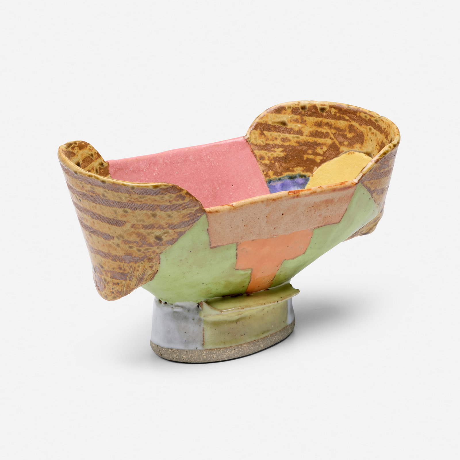 John Gill, Untitled: John Gill Untitled 1995glazed stoneware 5.5 h x 9 w x 0.875 d in (14 x 23 x 2 cm) Signed and dated with oxide to underside 'Gill 95'. Provenance: The Estate of Samuel J