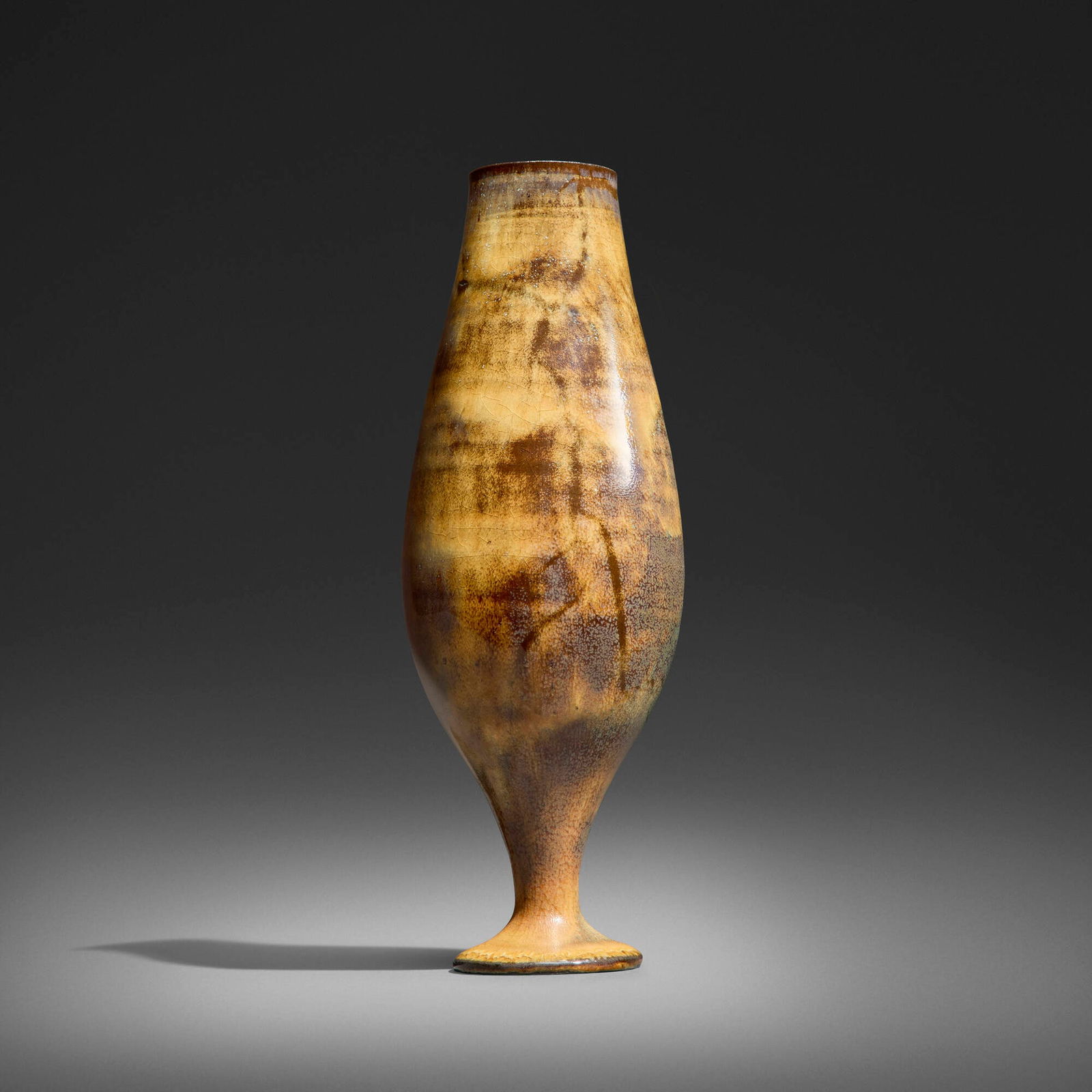 Gertrud and Otto Natzler, Footed vase form with lip (1 of 4)