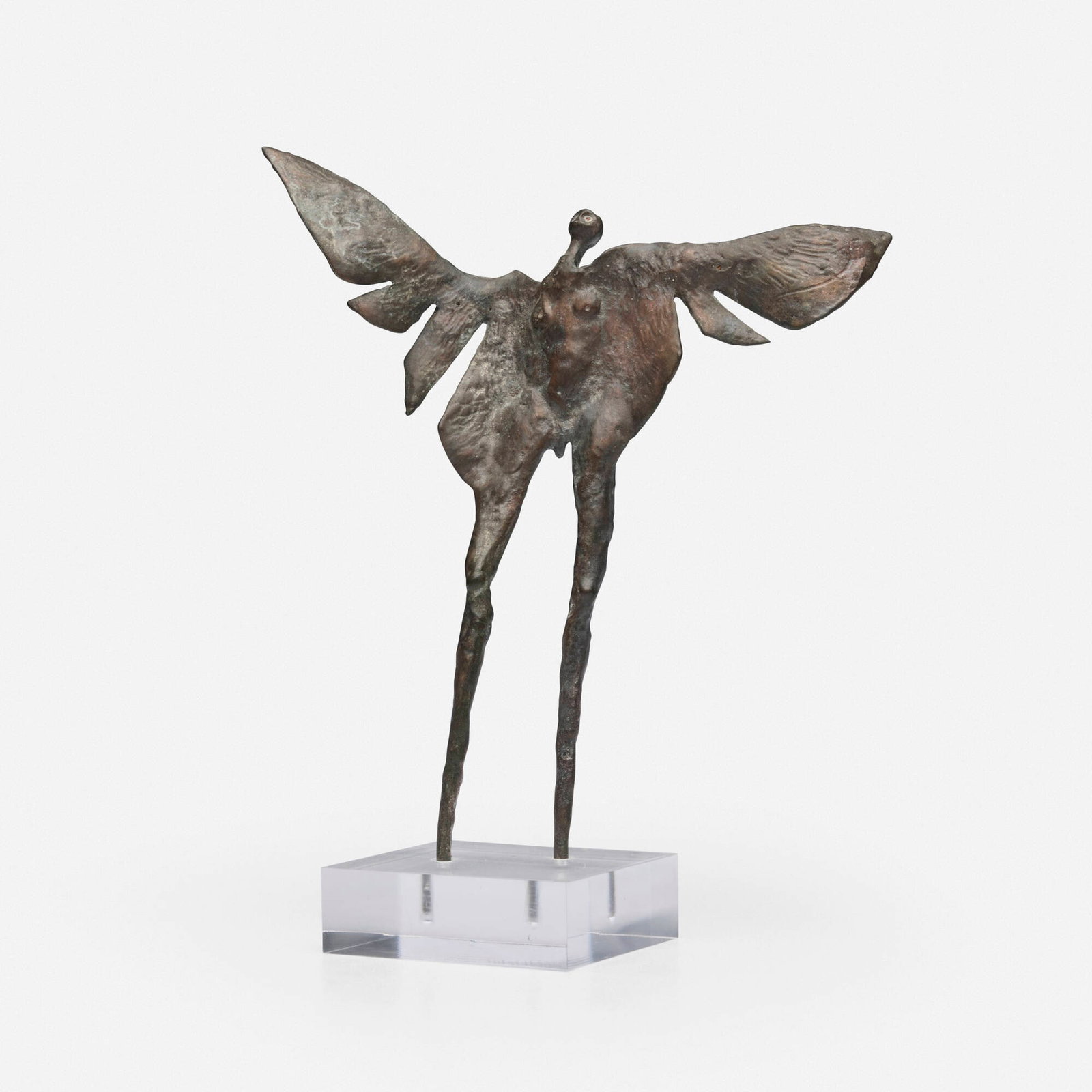 Don Drumm, Untitled: Don Drumm Untitled bronze, acrylic 6.75 h x 5.5 w x 3 d in (17 x 14 x 8 cm) Cast signature to leg 'Drumm'. This work will ship from Lambertville, New Jersey.