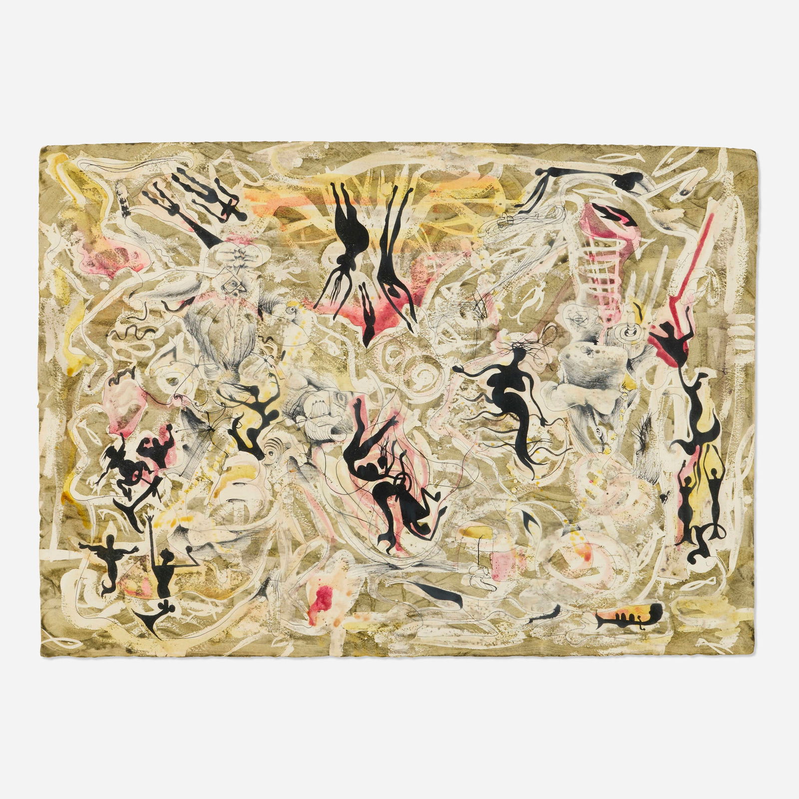 Alfonso Ossorio, Untitled: Alfonso Ossorio Untitled 1949watercolor, graphite, ink and wax on paper 22 h x 30.75 w in (56 x 78 cm) Signed and dated to verso 'Alfonso Ossorio 49'. Provenance: Oscar