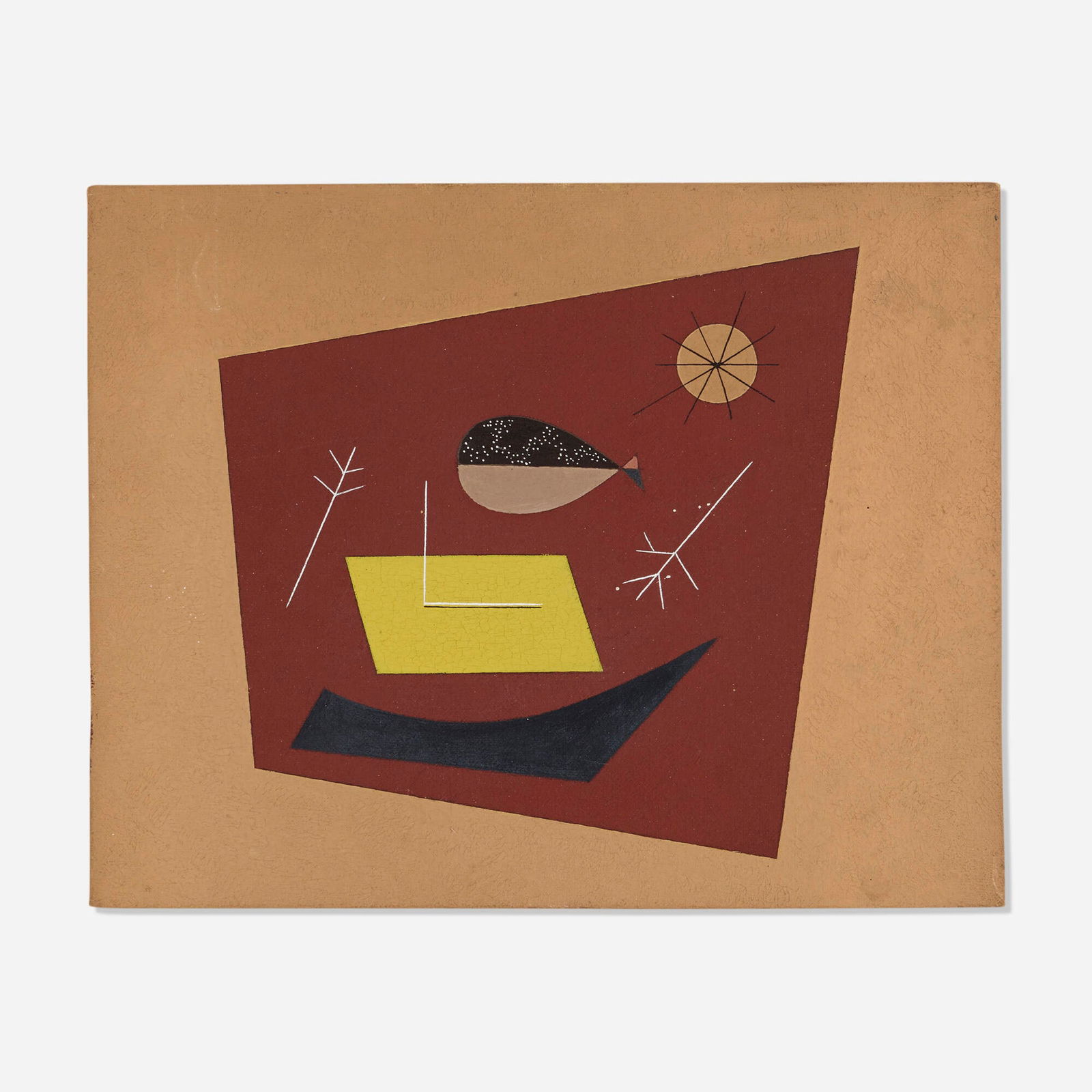 Charles Green Shaw, Untitled: Charles Green Shaw Untitled 1941 oil on canvas board 8 h x 10 w in (20 x 25 cm) Signed and dated to verso 'Charles G. Shaw 1941'. Provenance: Michael Rosenfeld Gallery, New York | James Renish &