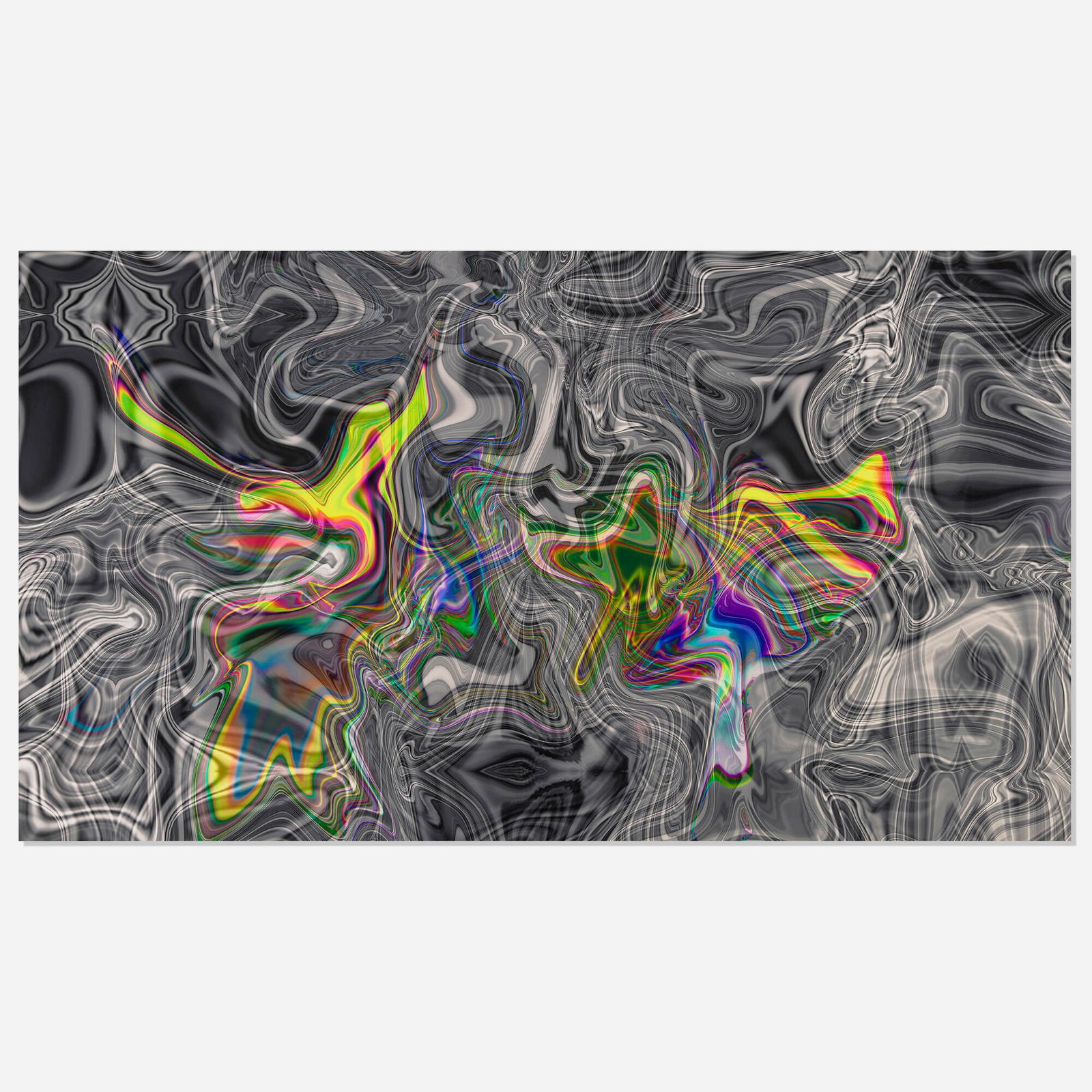 Lucas Samaras, XYZ 0823 (Chinoiserie): Lucas Samaras XYZ 0823 (Chinoiserie) 2012 pure pigment on paper mounted to Dibond 34.875 h x 62 w in (89 x 157 cm) Signed to gallery label verso 'Lucas'. Titled and dated to additional gallery