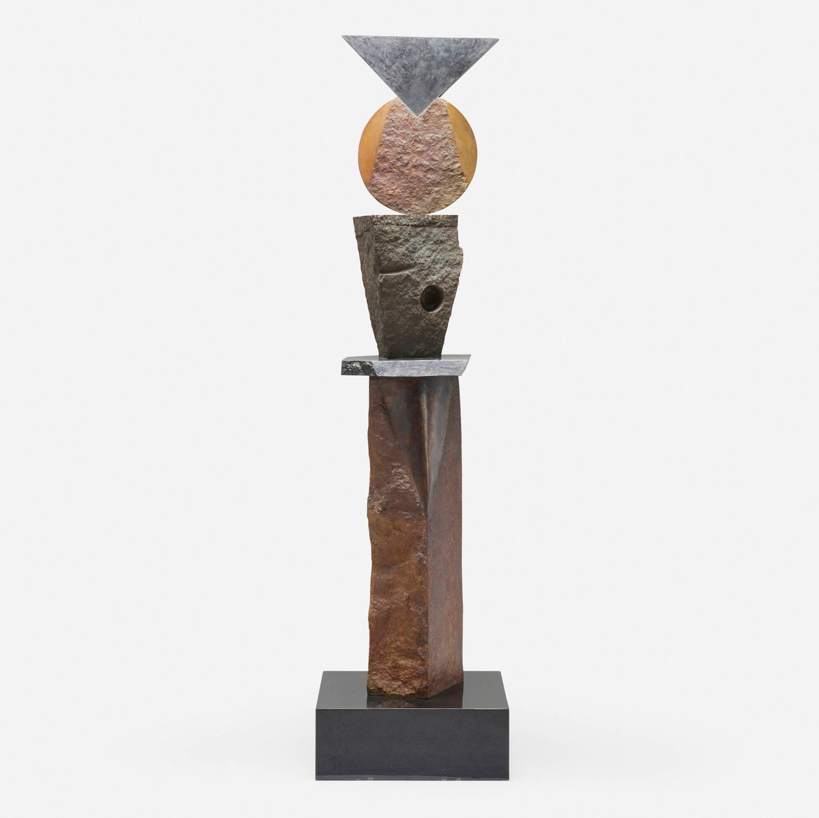 Dimitri Hadzi, Cycladic Sentinel: Dimitri Hadzi Cycladic Sentinel 2000 patinated bronze, marble 93.5 h x 24 w x 20 d in (237 x 61 x 51 cm) Incised signature and number to verso 'D Hadzi I/III'. This work is number 1 from the
