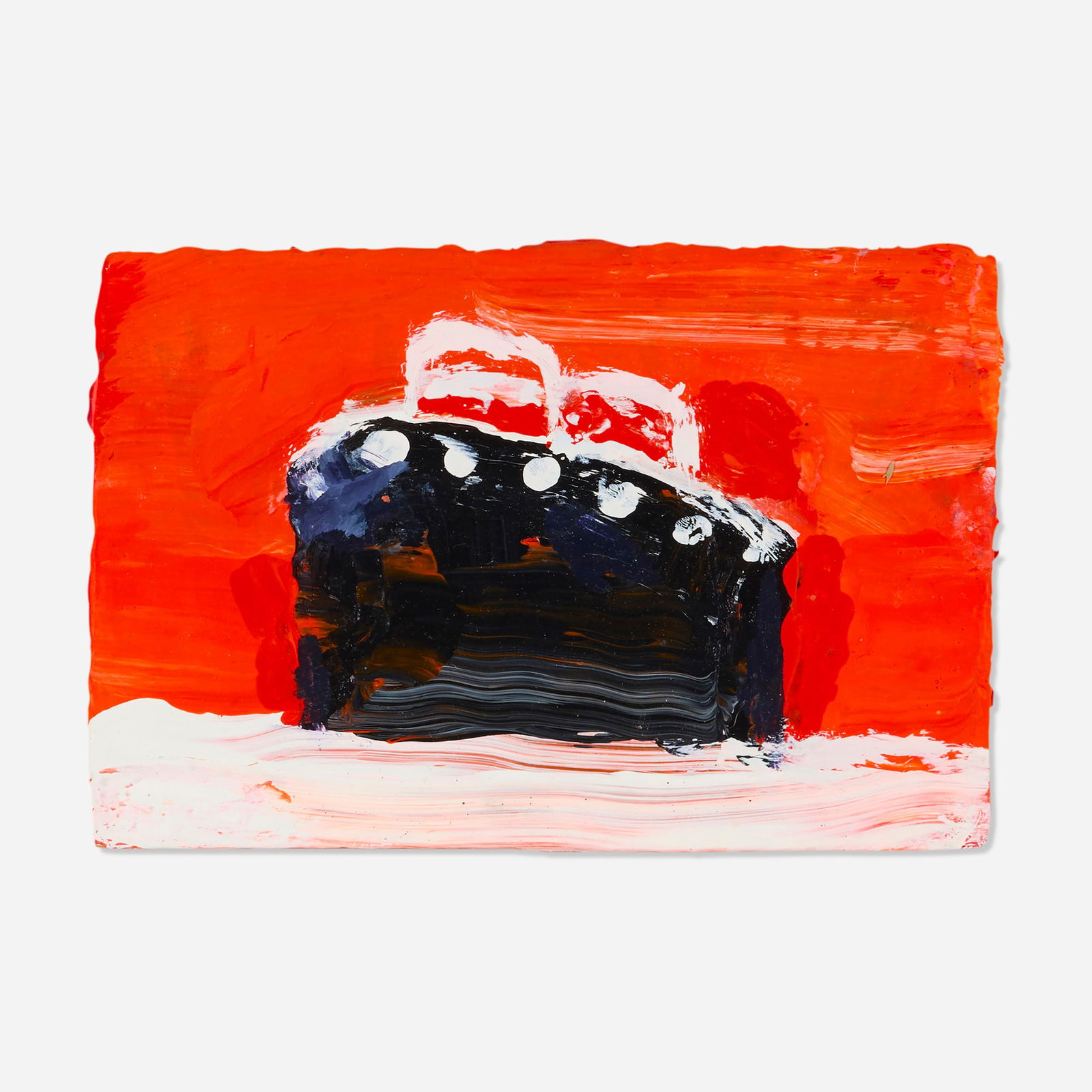 Katherine Bradford, Untitled: Katherine Bradford Untitled 2013 oil on wood board 5.25 h x 7.625 w in (13 x 19 cm) Signed, dated and inscribed to verso 'For Win Love Kathy 2013'. Provenance: Private collection, New York |