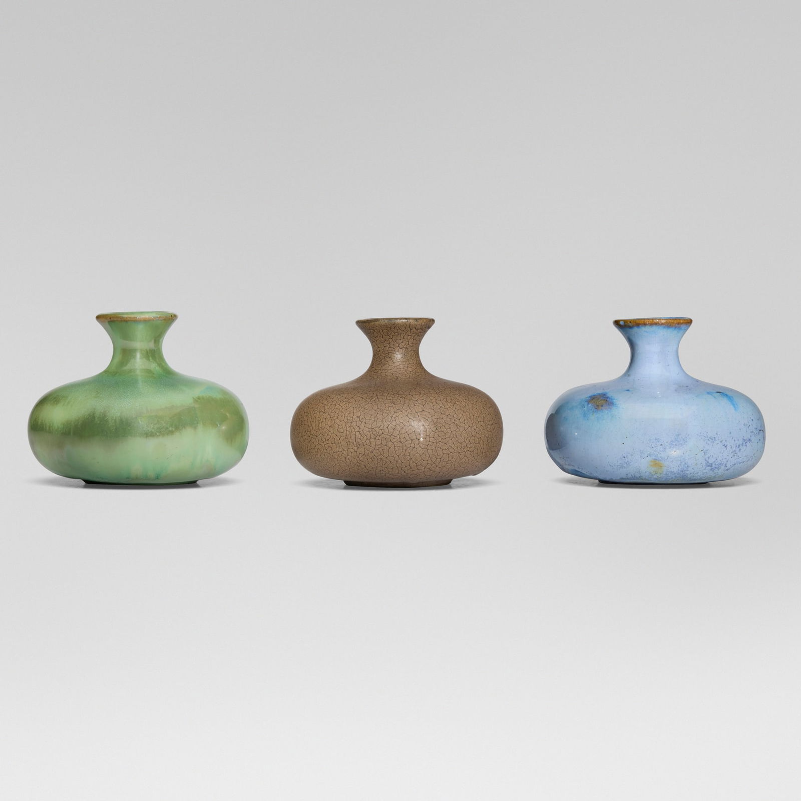 Fulper Pottery, Cabinet vases, set of three (1 of 4)