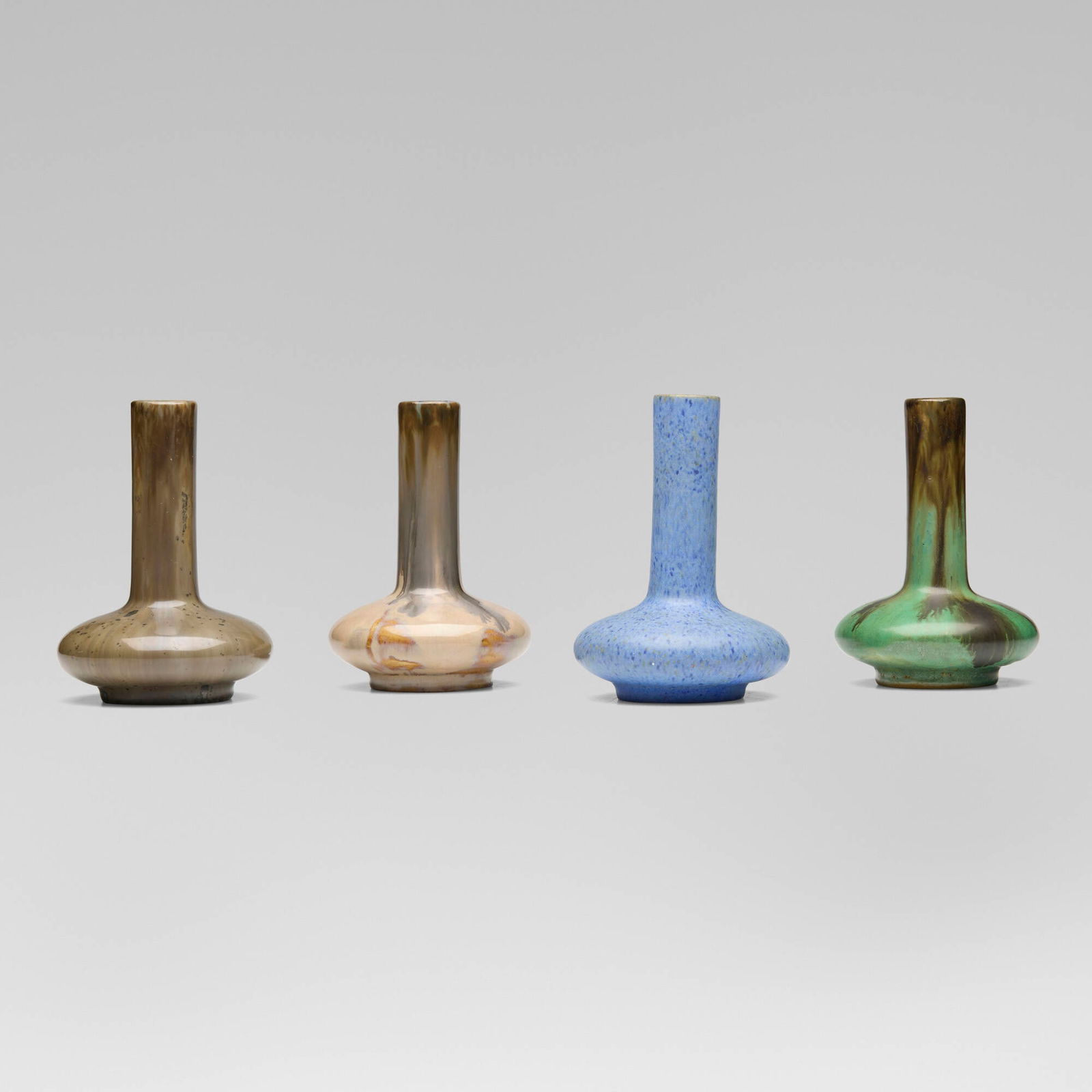 Fulper Pottery, Bud vases, set of four (1 of 4)