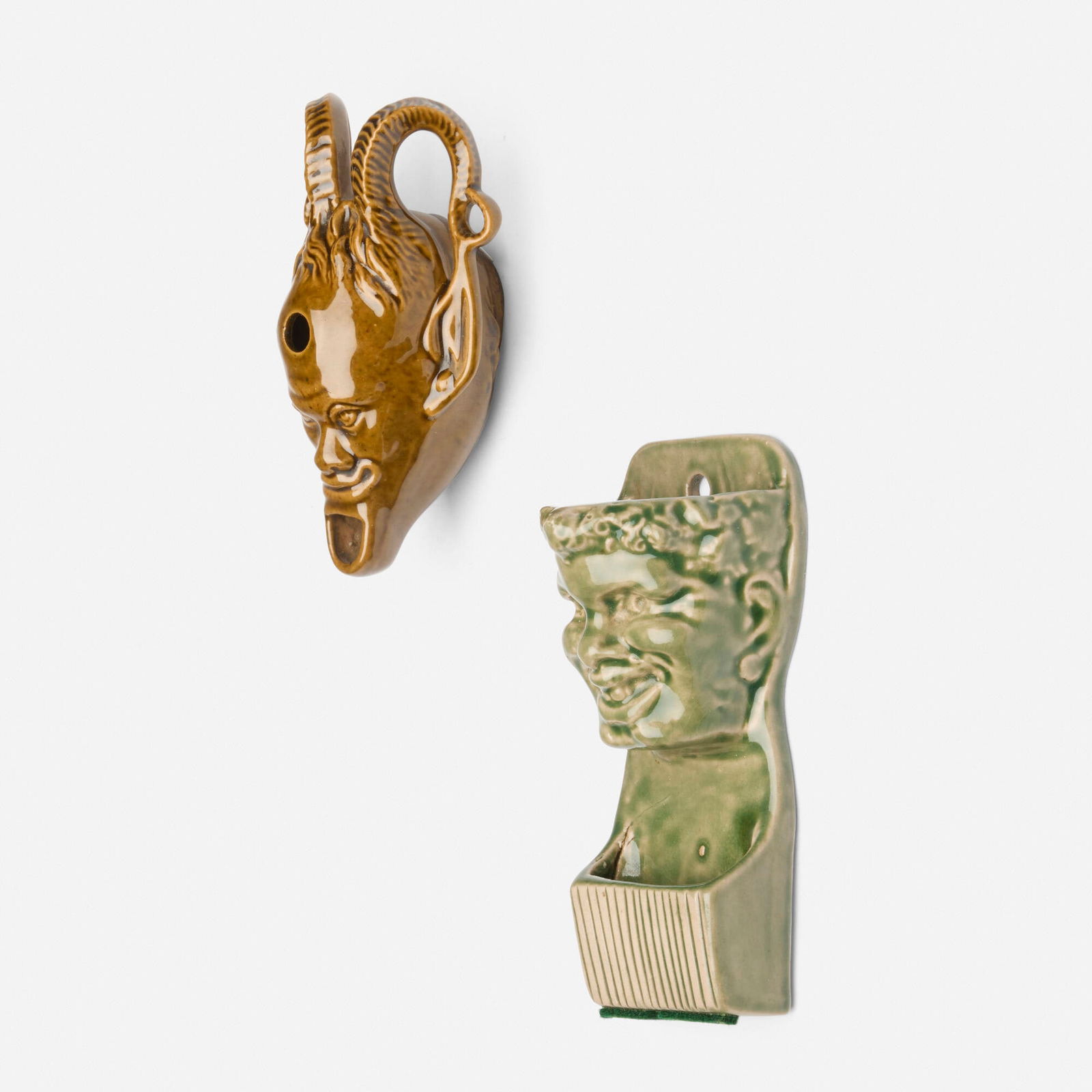 Chelsea Keramic Art Works, Match holder/striker and faun pitcher (1 of 3)
