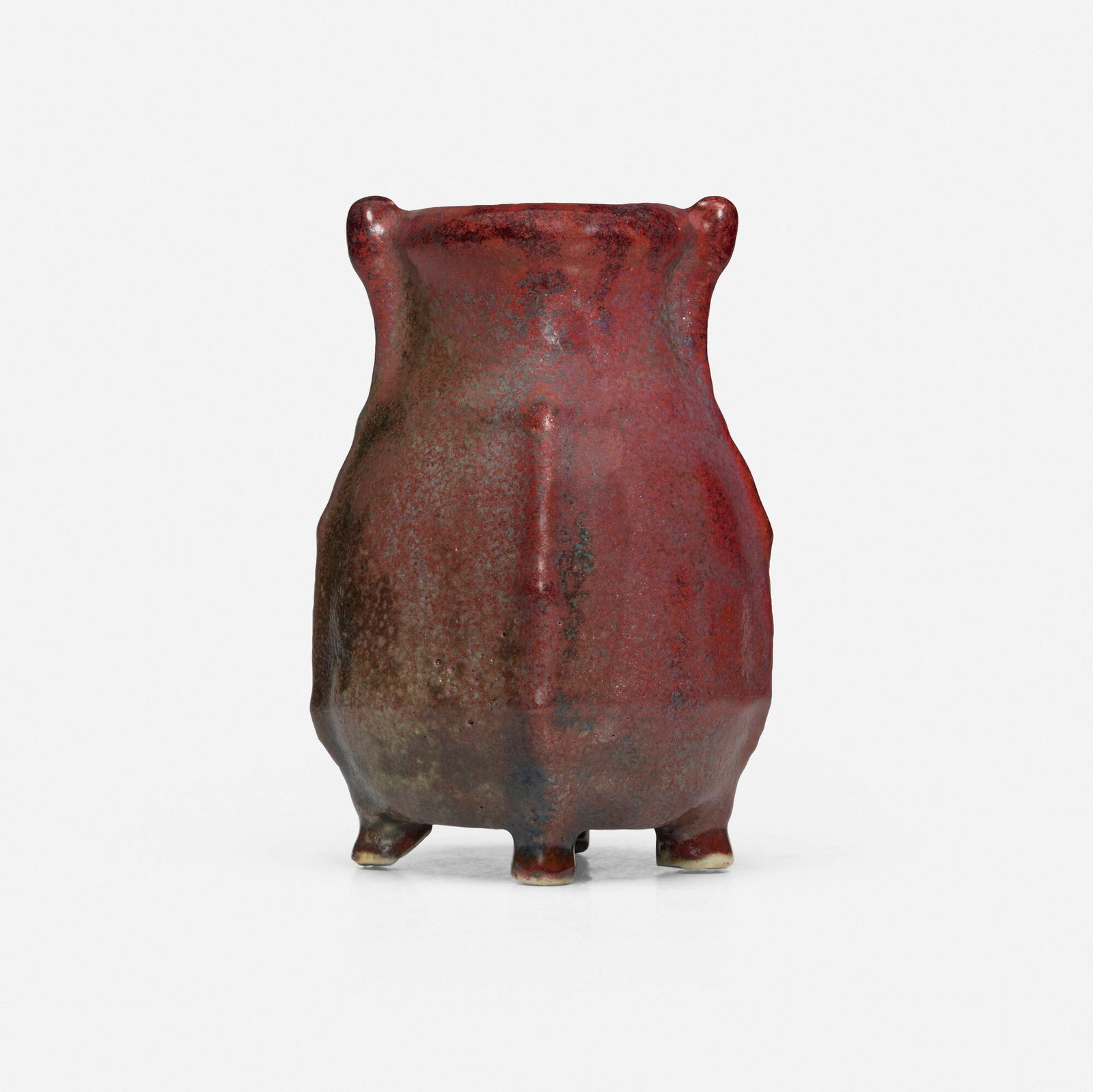 Theodore Deck, Vase: Theodore Deck Vase France, c. 1884oxblood-glazed porcelain 5.875 h x 3.75 dia in (15 x 10 cm) Glazed signature to underside 'TH Deck'. Provenance: Private Collection |