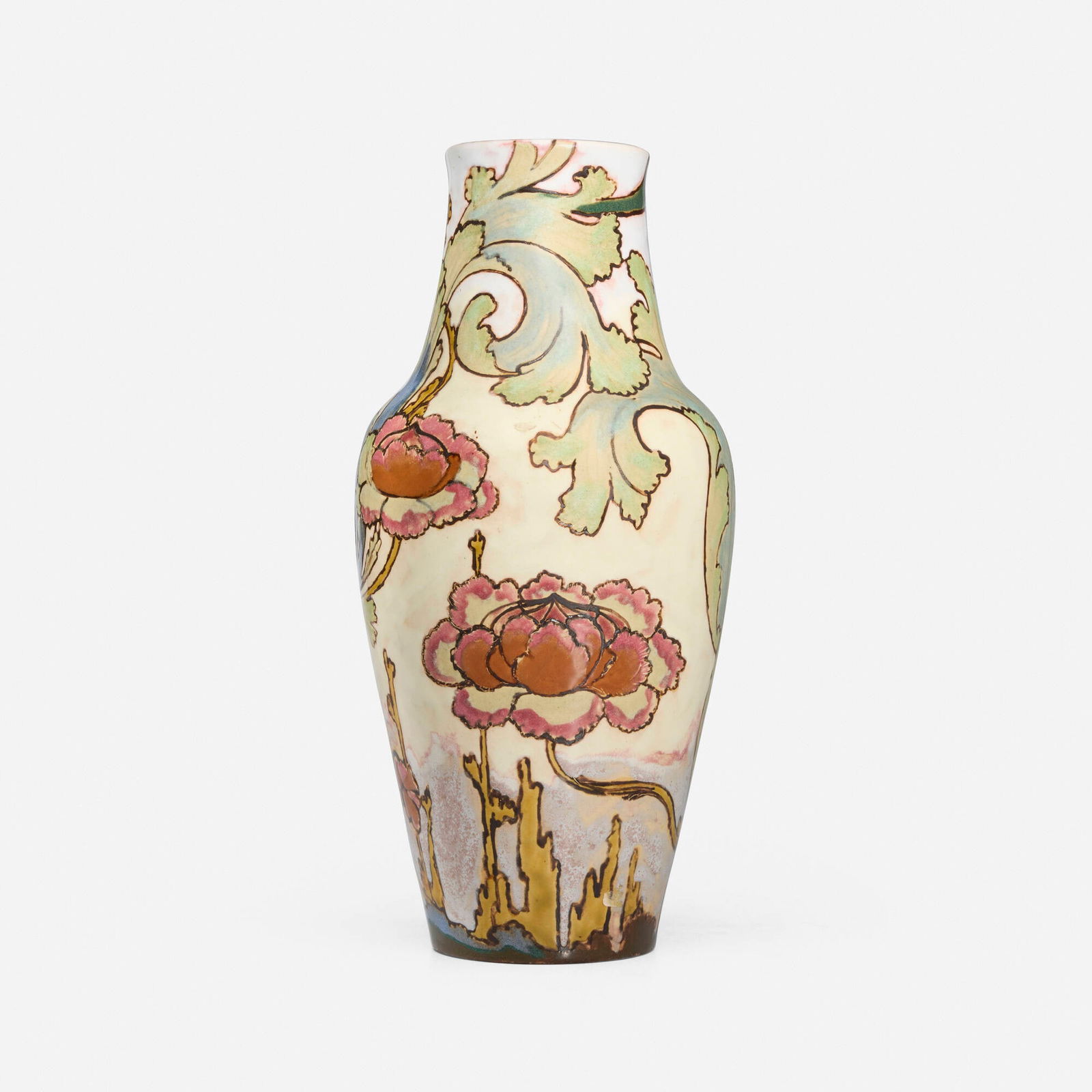 Mark Marshall for Doulton Lambeth, Large vase with peonies (1 of 6)