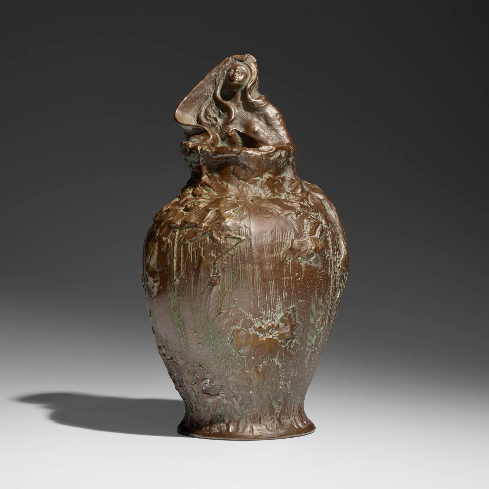 Bretby Art Pottery, Rare and Large vase with female figure (1 of 5)