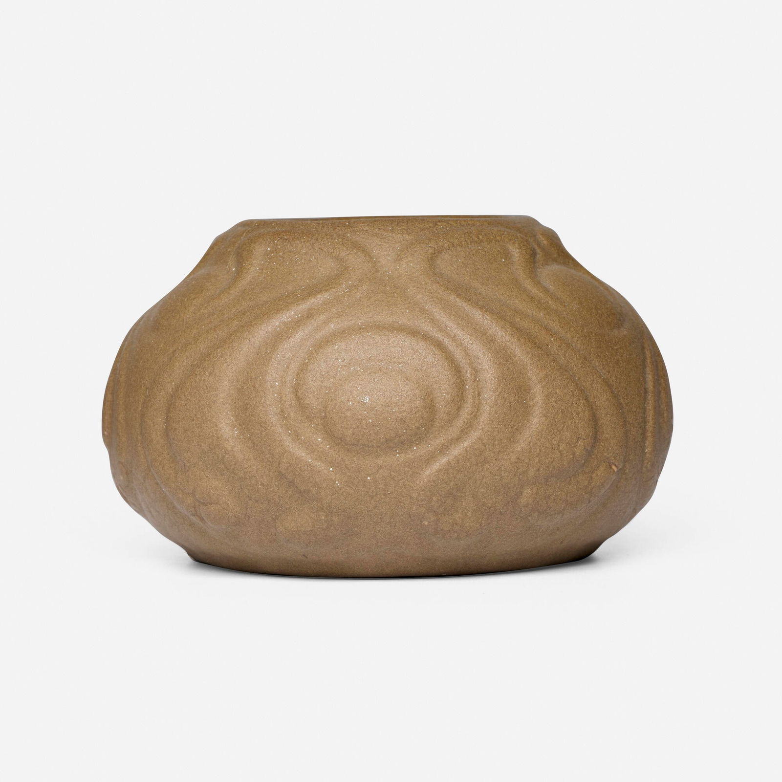 Artus Van Briggle for Van Briggle Pottery, Early vase with stylized peacock feathers (1 of 4)