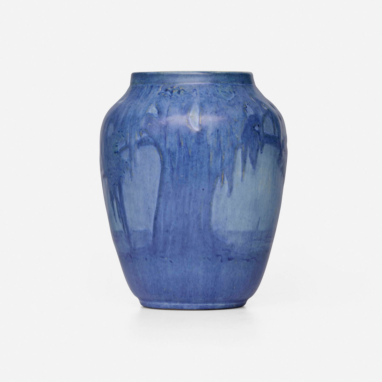 Henrietta Bailey for Newcomb College Pottery, Scenic vase with live oaks and Spanish moss (1 of 5)