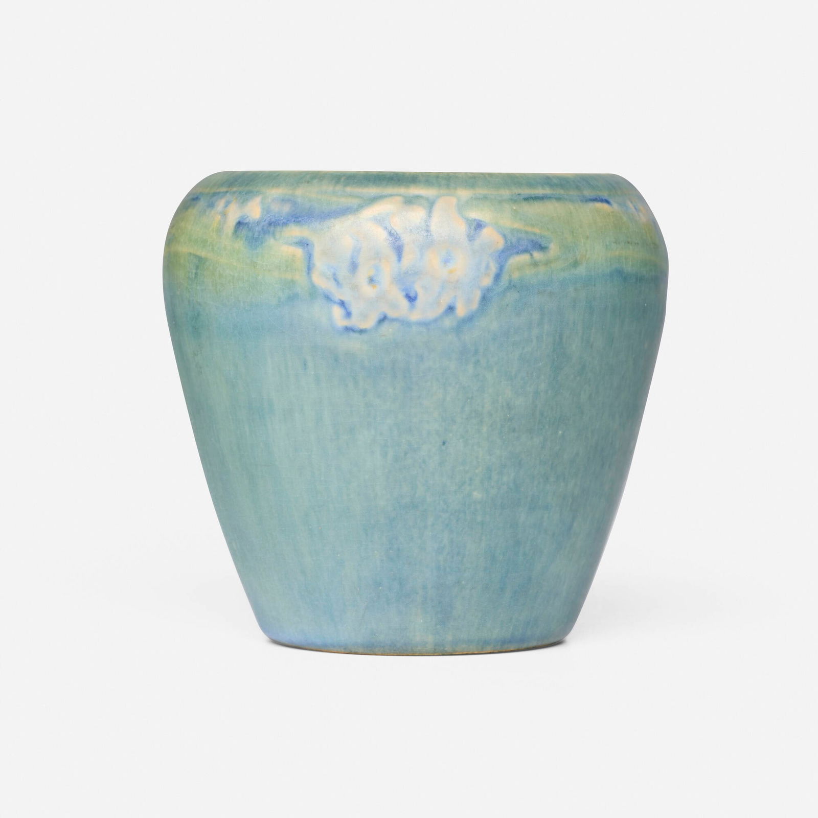 Sadie Irvine for Newcomb College Pottery, Transitional vase with spiderwort (1 of 4)