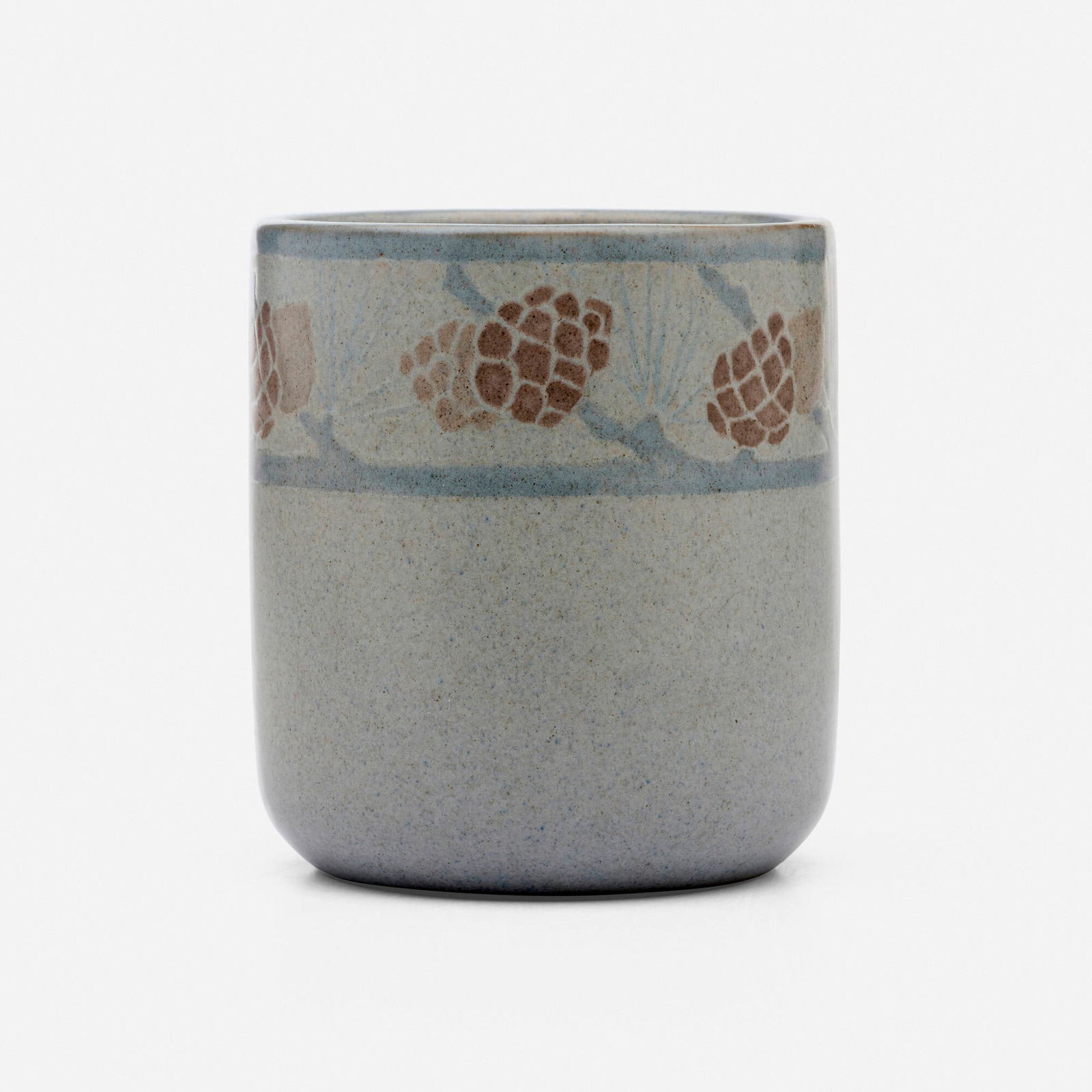 Arthur Eugene Baggs for Marblehead Pottery, Vase with stylized pine cones (1 of 5)