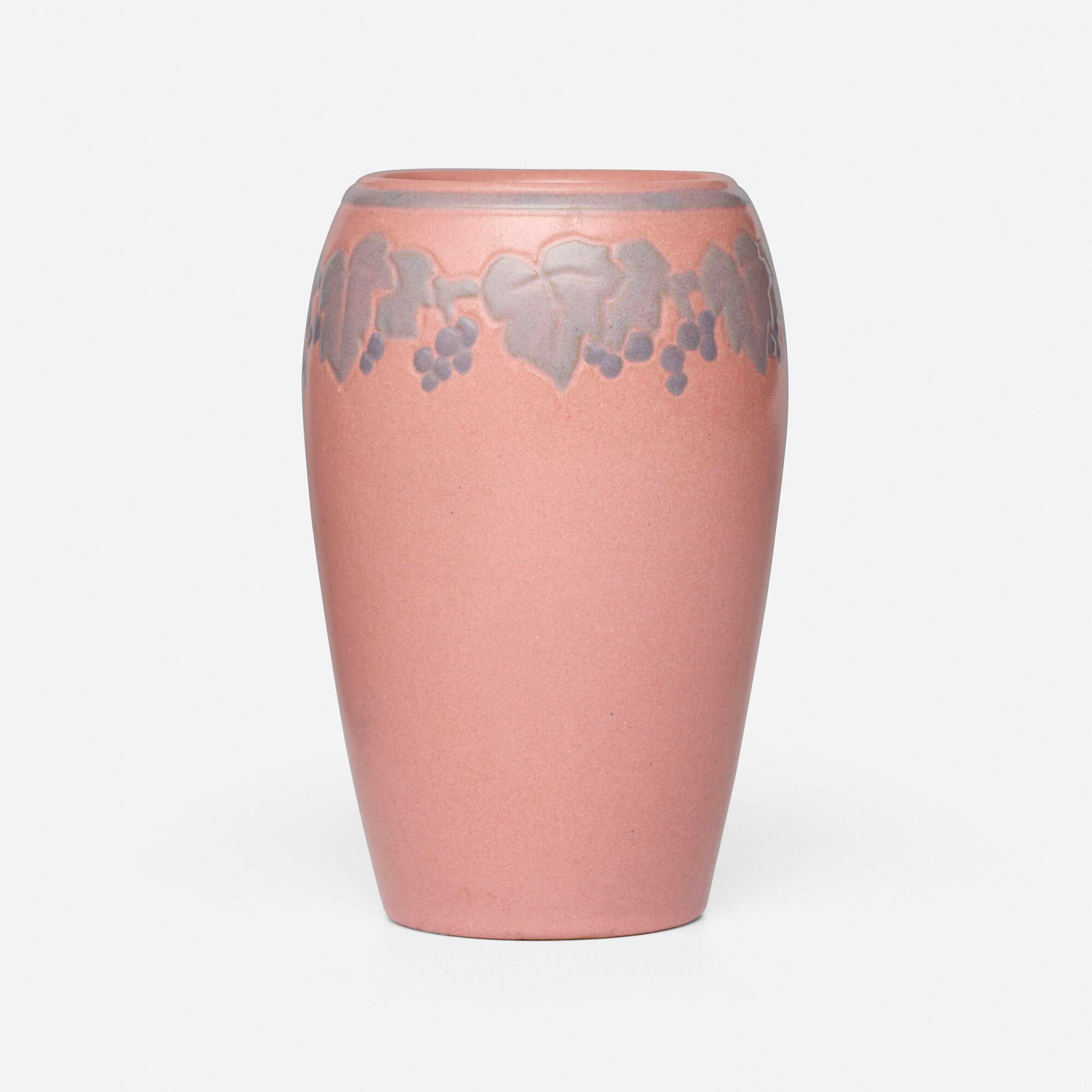 Marblehead Pottery, Vase with stylized grapevines (1 of 4)