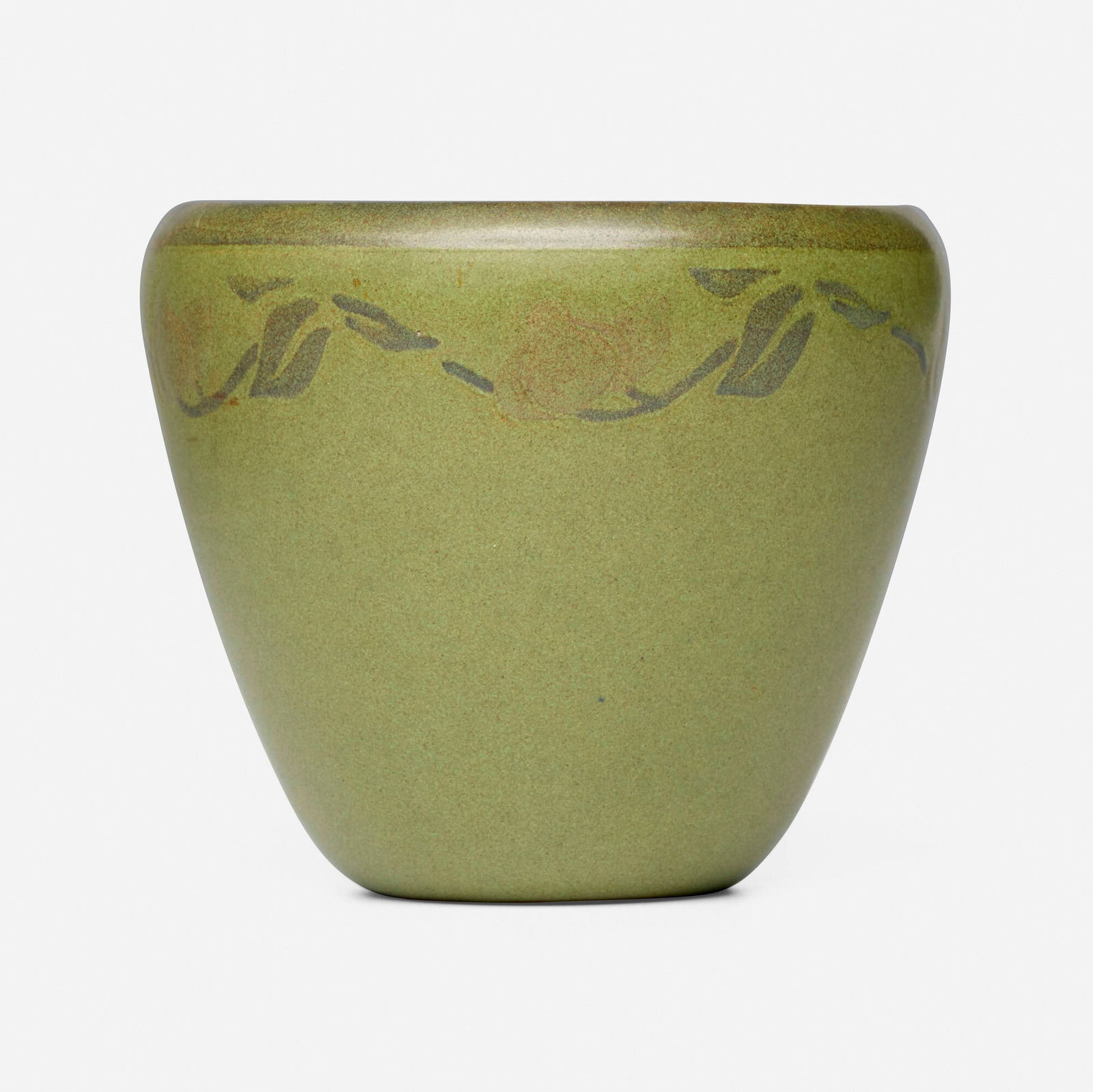 Arthur Baggs and Sarah Tutt for Marblehead Pottery, Vase with stylized blossoming vine (1 of 4)