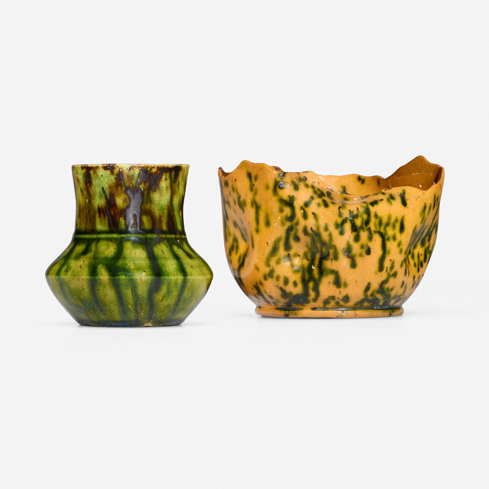George E. Ohr, Vases, set of two (1 of 4)