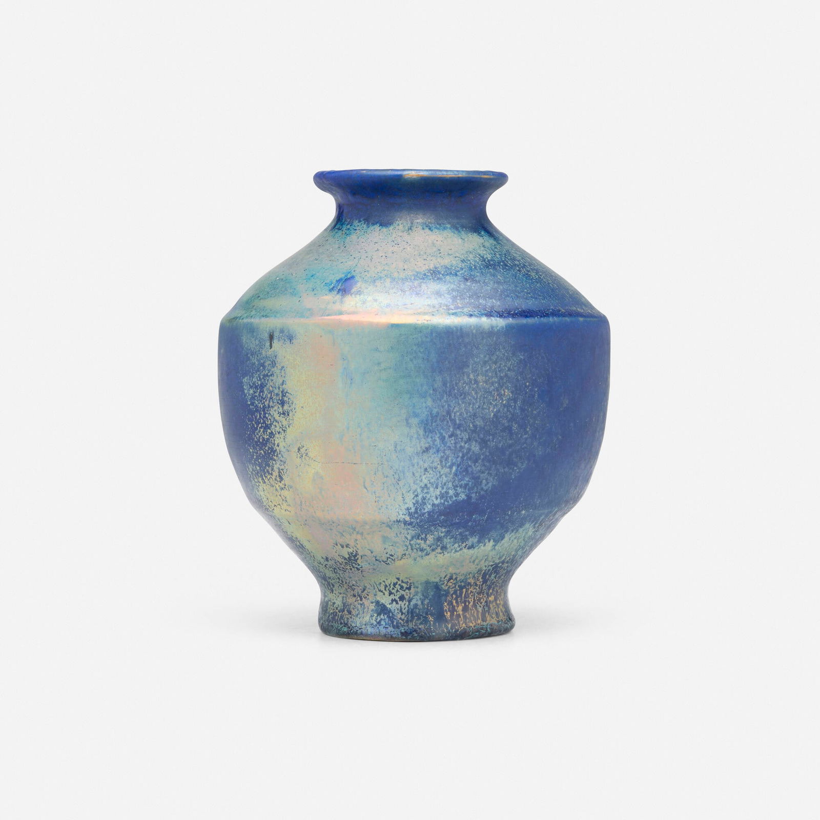 Pewabic Pottery, Vase: Pewabic Pottery Vase USA, 1915-30 iridescent-glazed earthenware 6.75 h x 5.5 dia in (17 x 14 cm) Impressed circular manufacturer's mark to underside 'Pewabic Detroit'. This work will ship from
