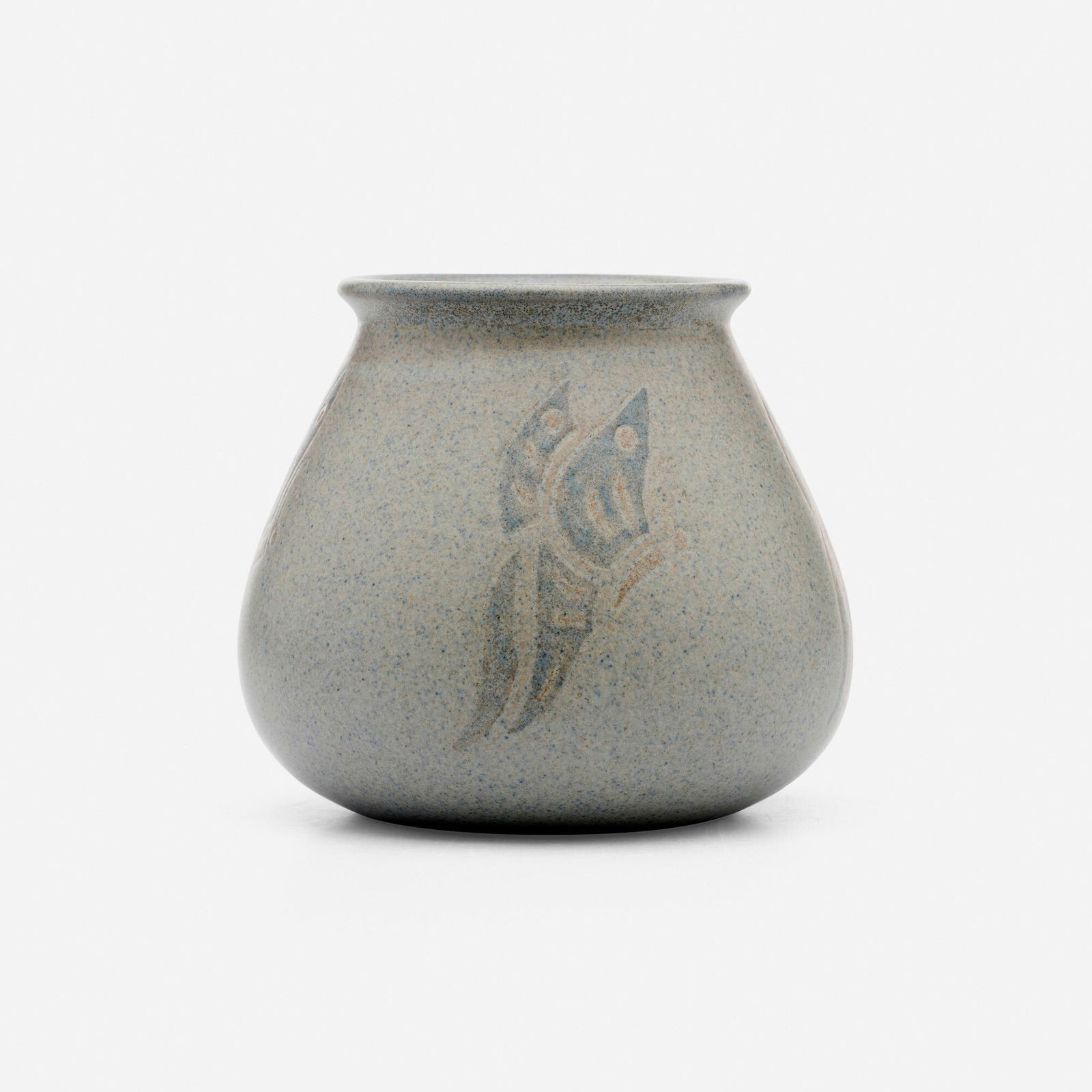 Maude Milner and Sarah Tutt for Marblehead Pottery, Vase with stylized butterflies (1 of 5)