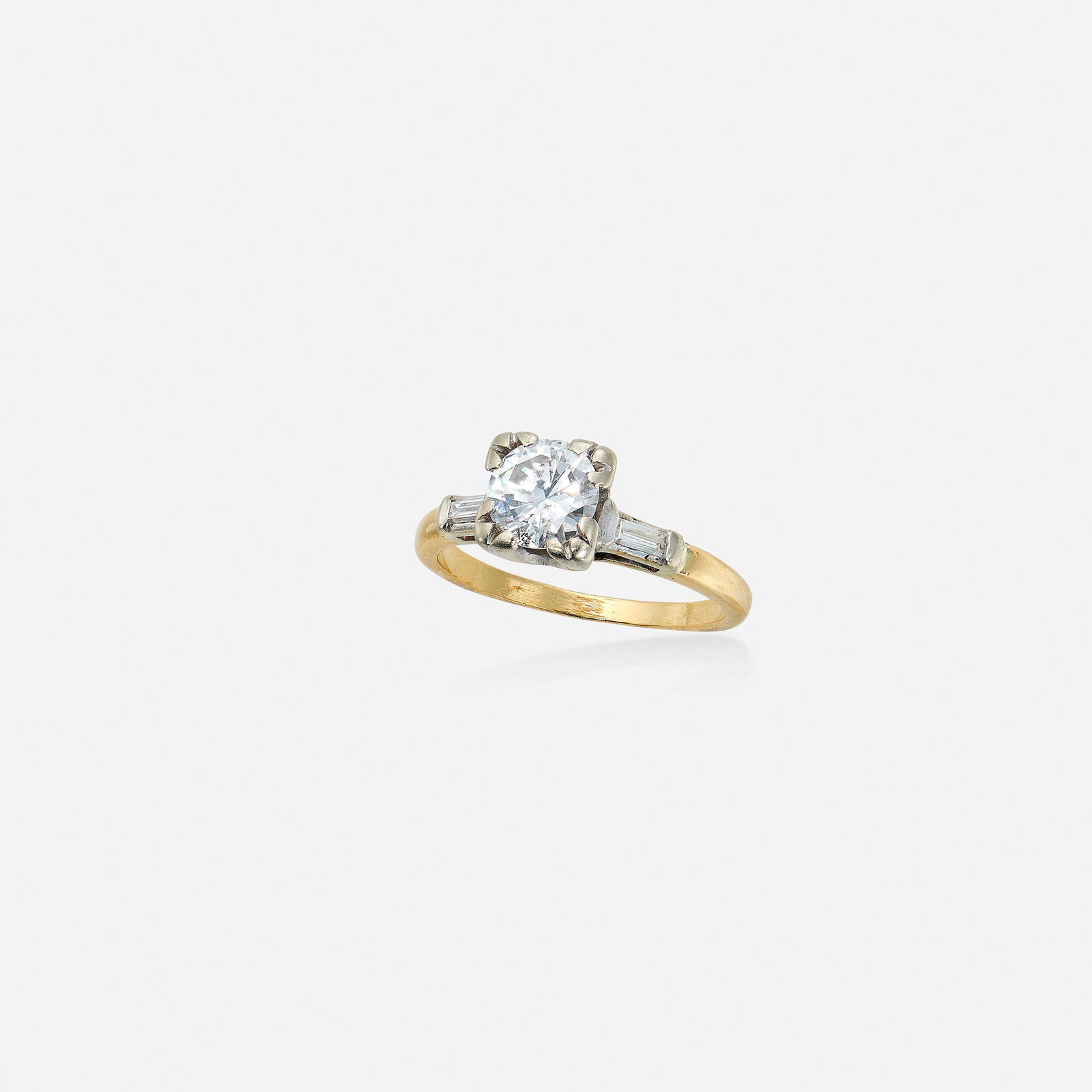 Diamond and gold engagement ring (1 of 2)