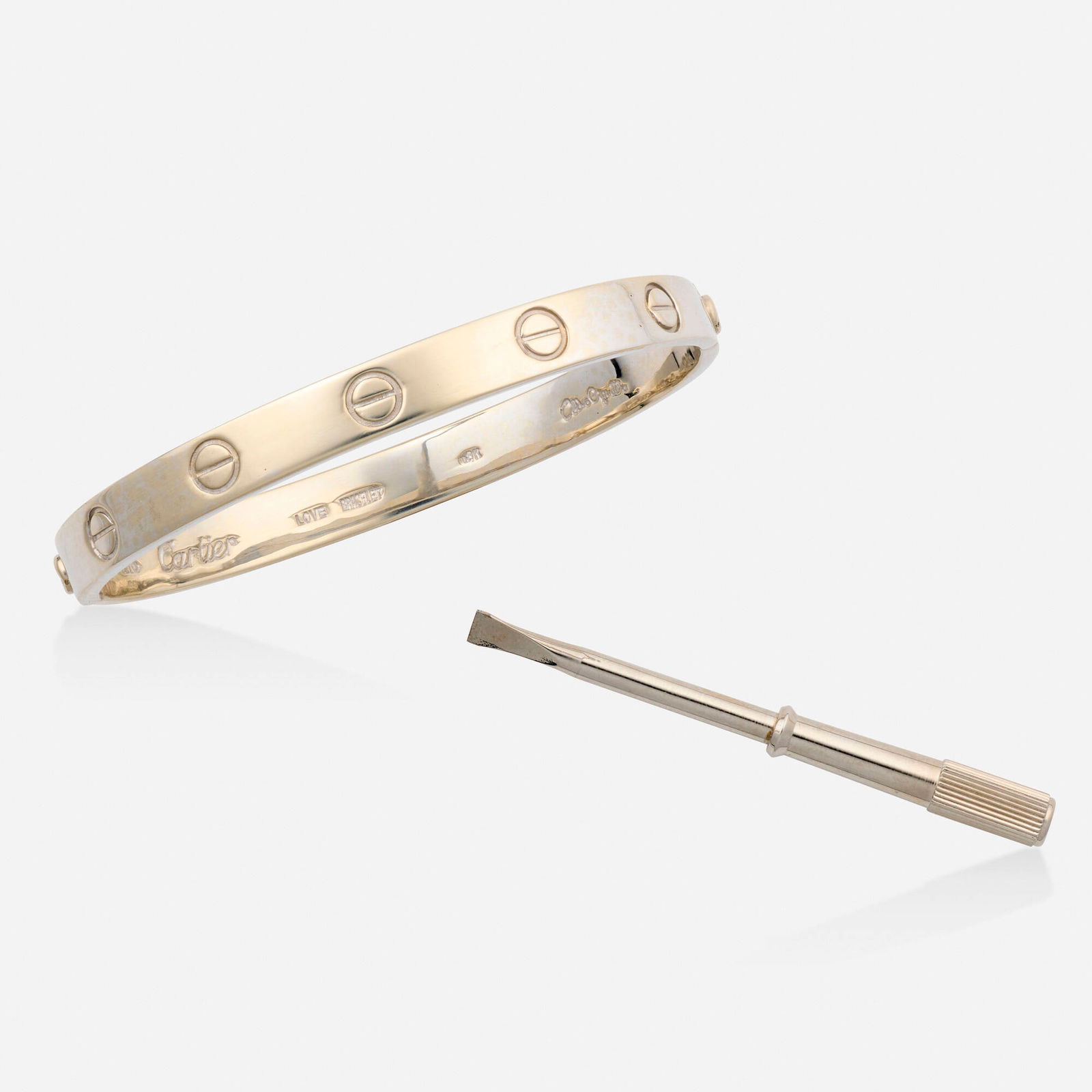 Aldo Cipullo for Cartier, 'Love' white gold bangle bracelet (1 of 5)