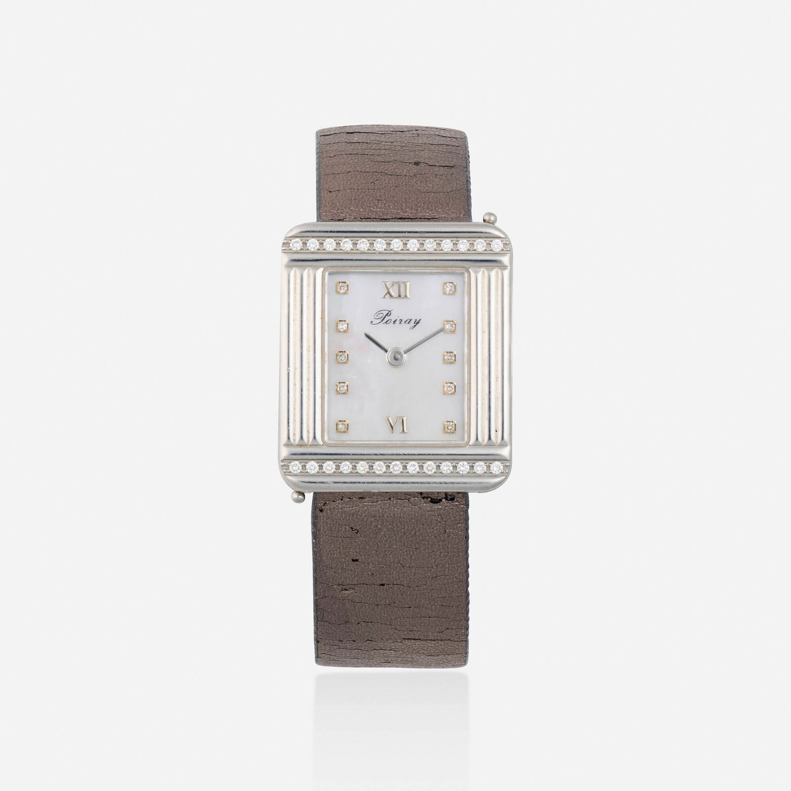 Poiray, Diamond, mother-of-pearl, and stainless steel wristwatch (1 of 4)