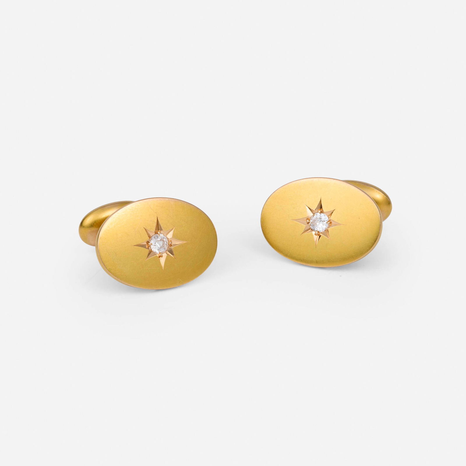 Alling & Co., Diamond and gold cufflinks (1 of 3)