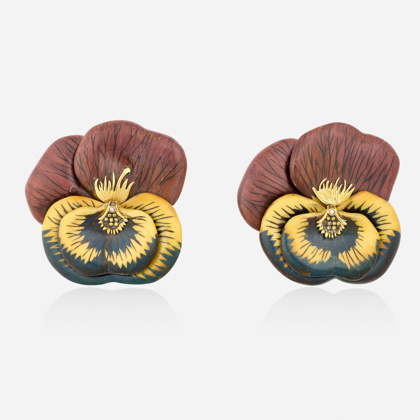 Silvia Furmanovich, Wood, diamond, and citrine earrings (1 of 3)