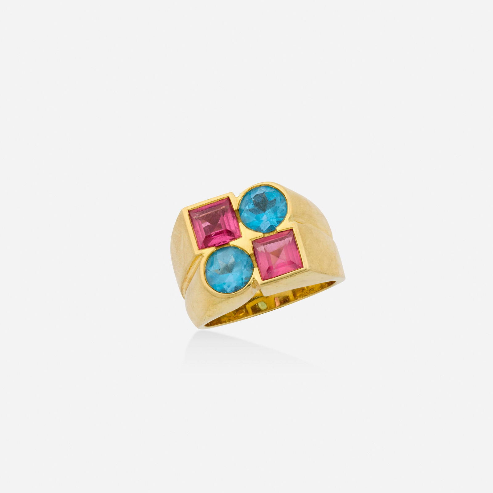 Italian, Tourmaline, topaz, and gold ring (1 of 2)