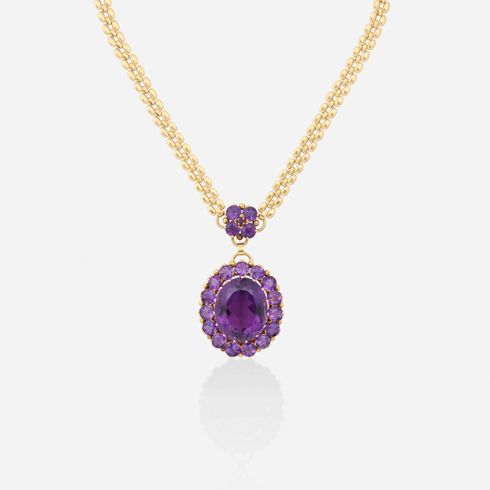 Amethyst and gold necklace (1 of 3)