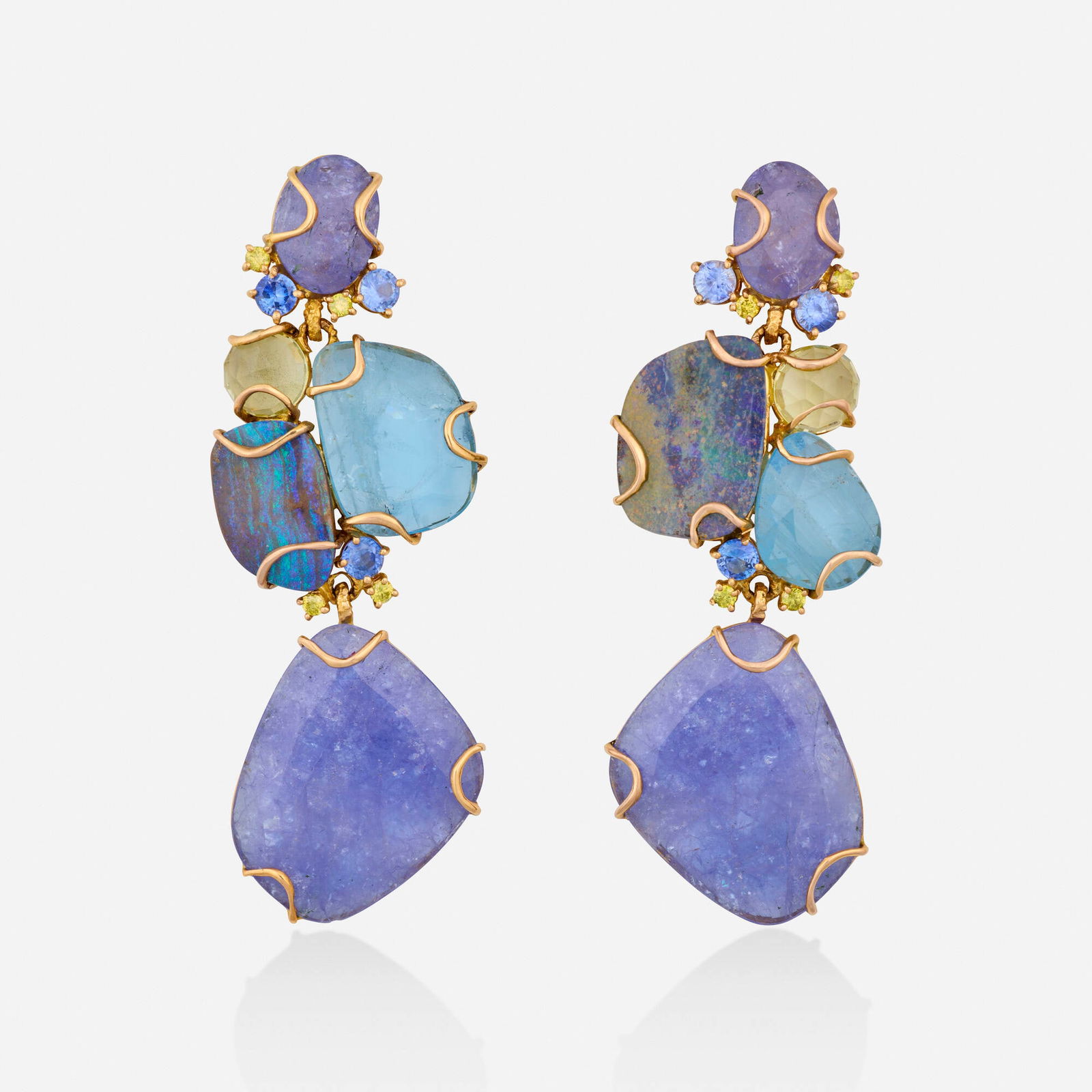 Federica Rettore, Multi-gem and pink gold earrings (1 of 3)