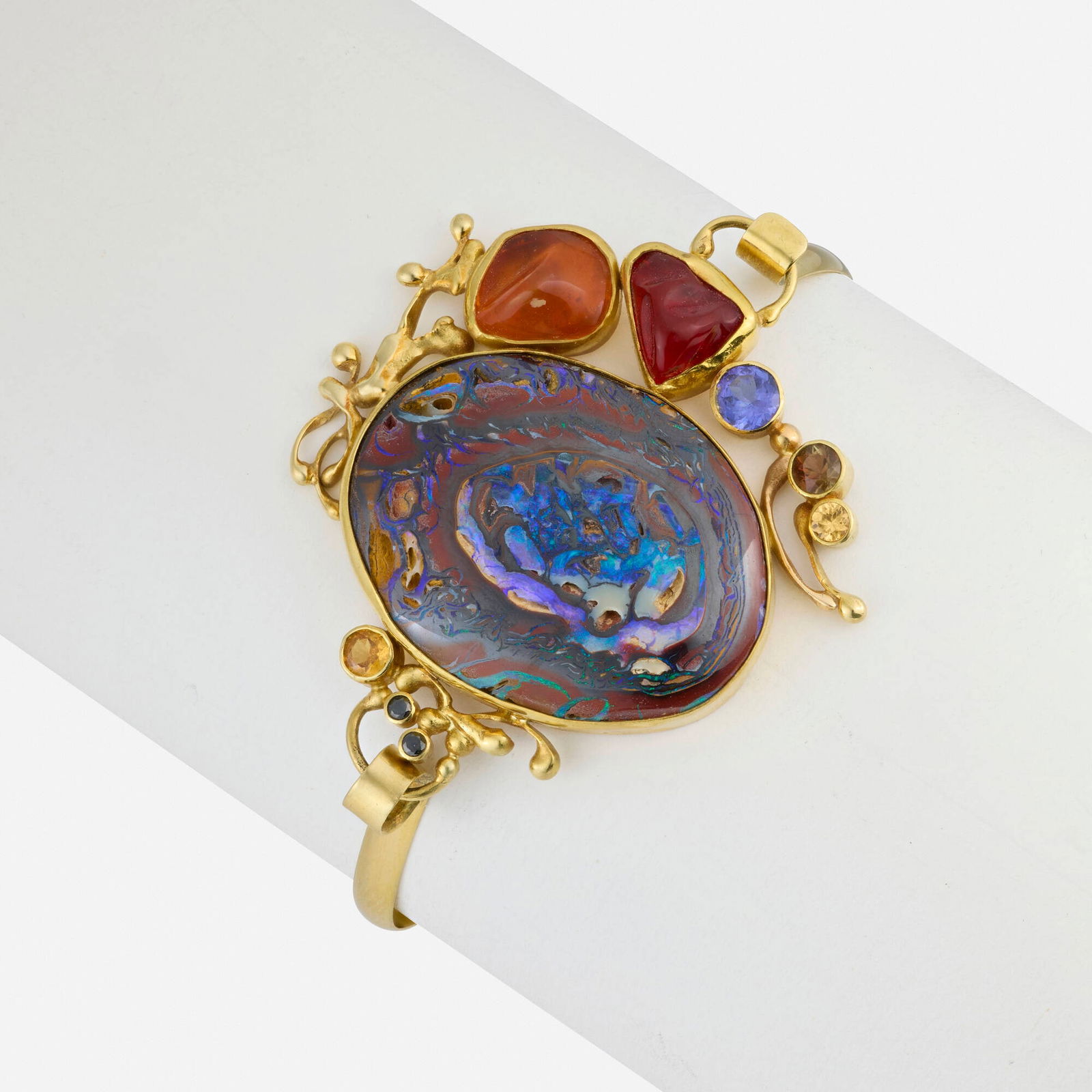 Jennifer Kalled, Multi-gem and gold bracelet (1 of 3)