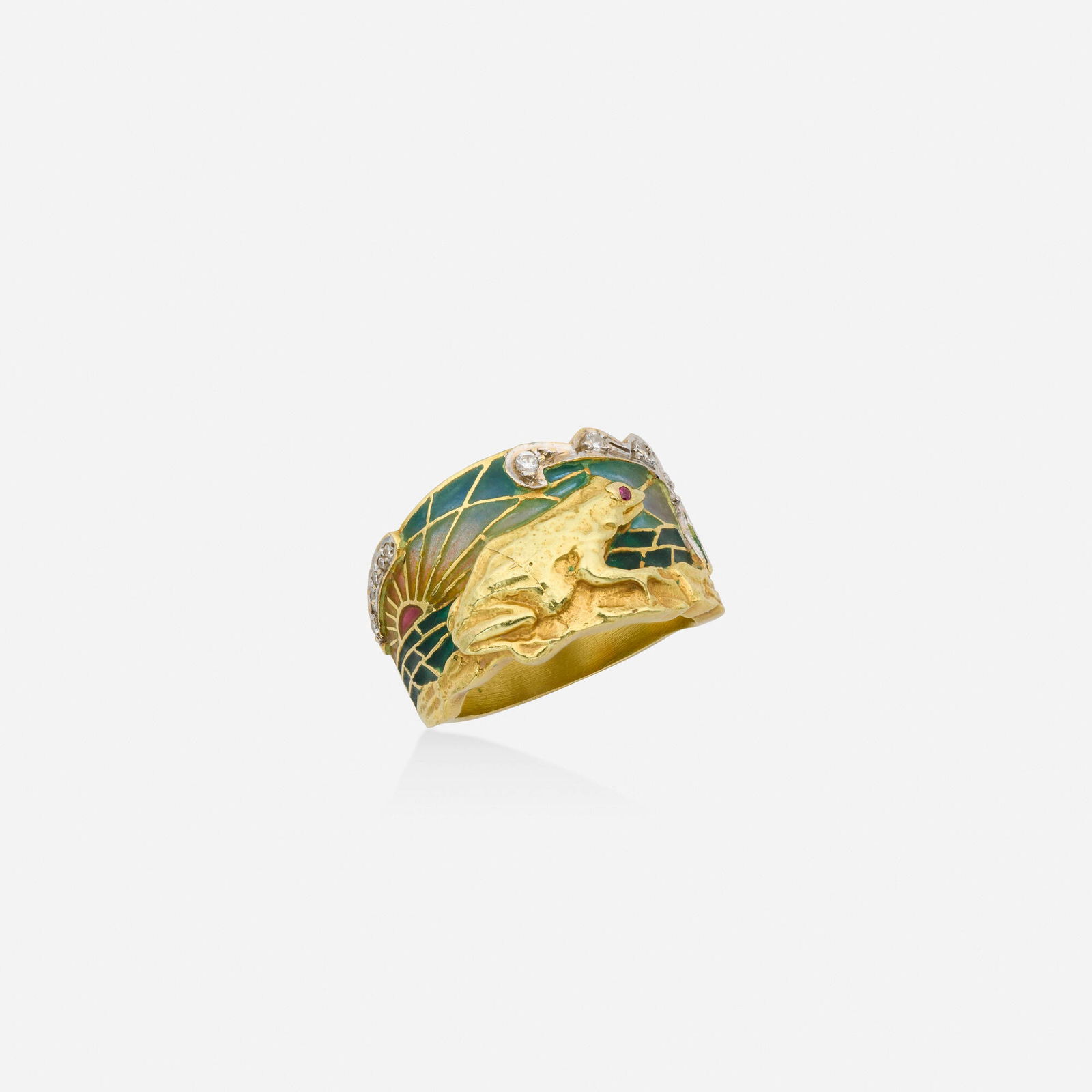 Masriera, Enamel, diamond, and gold ring (1 of 3)