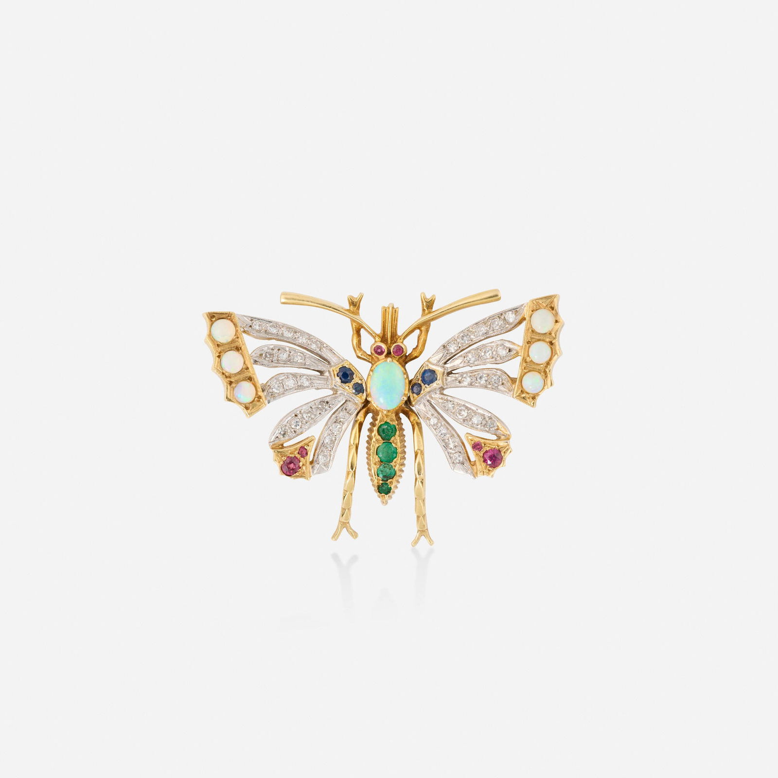 Multi-gem and diamond brooch (1 of 2)