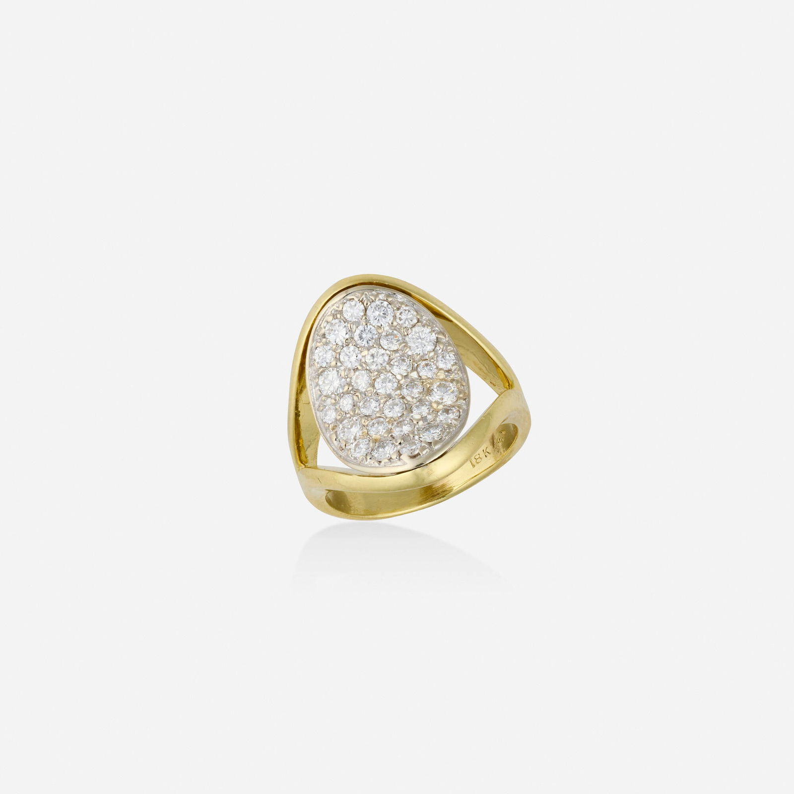 Diamond and bicolor gold ring (1 of 2)