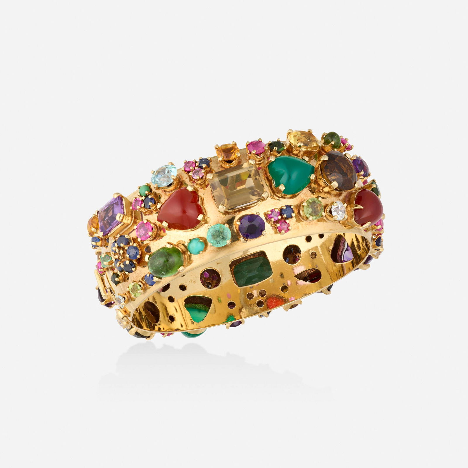 Multi-gem and gold bracelet (1 of 2)