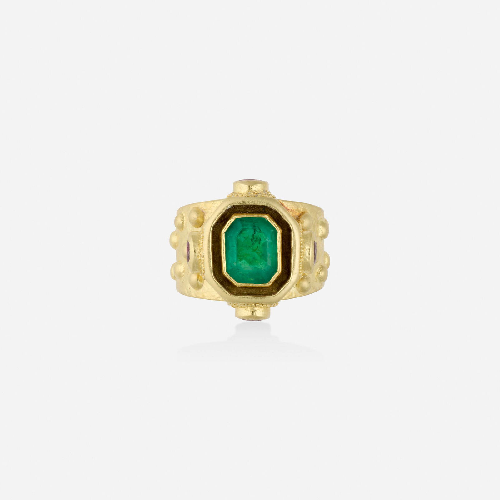 Ed Wiener, Emerald, ruby, and gold ring - 2