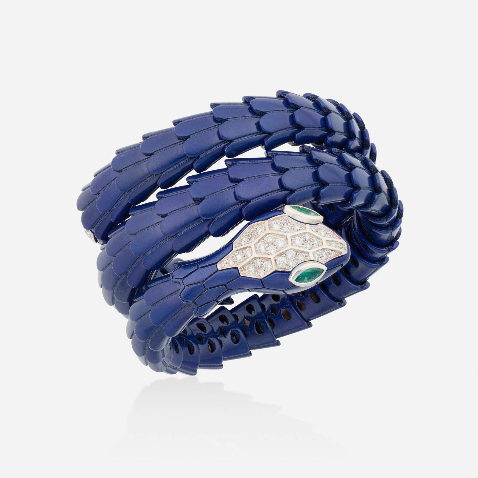 Alexis NY, Diamond, emerald, and enamel bracelet (1 of 4)