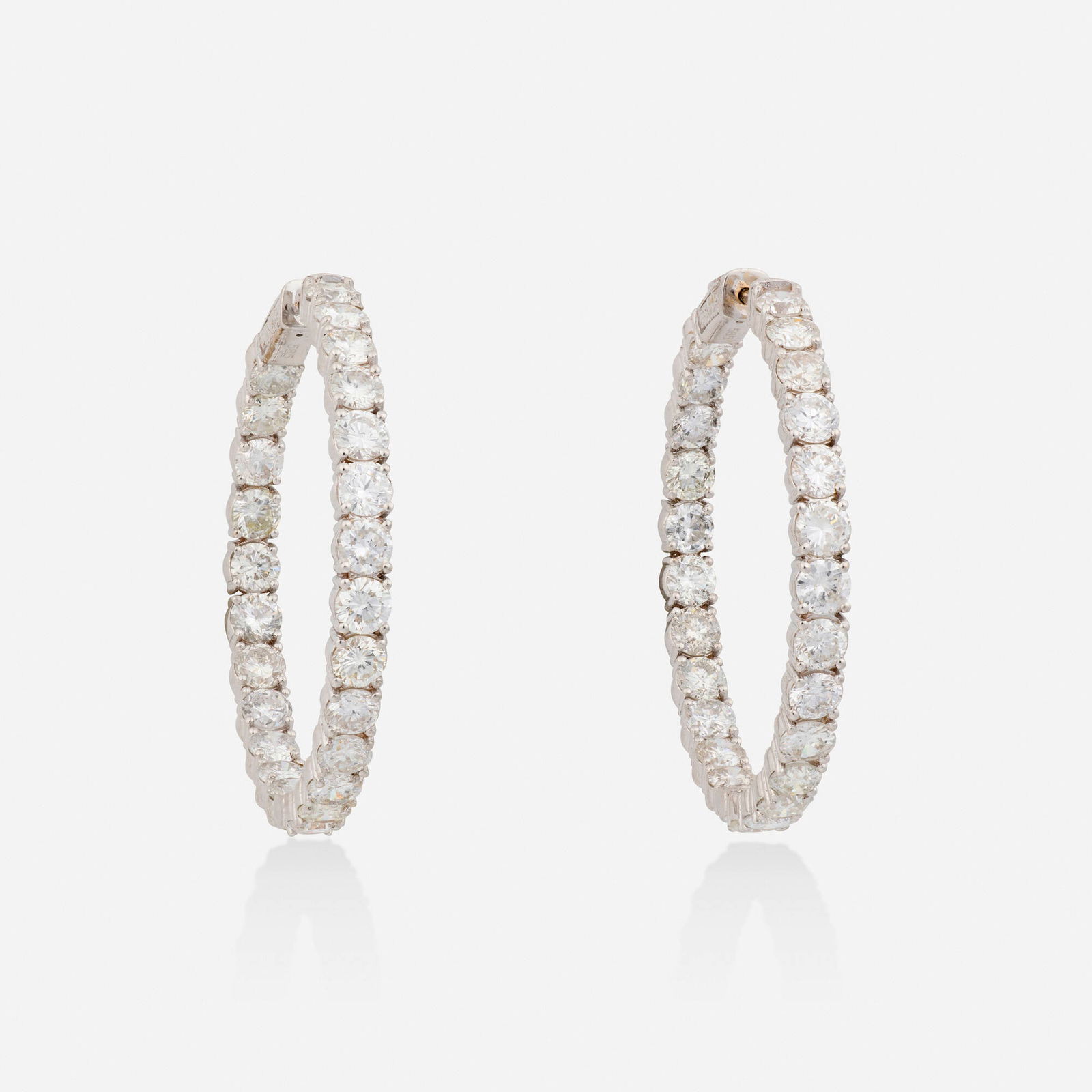 Diamond and white gold earrings (1 of 2)