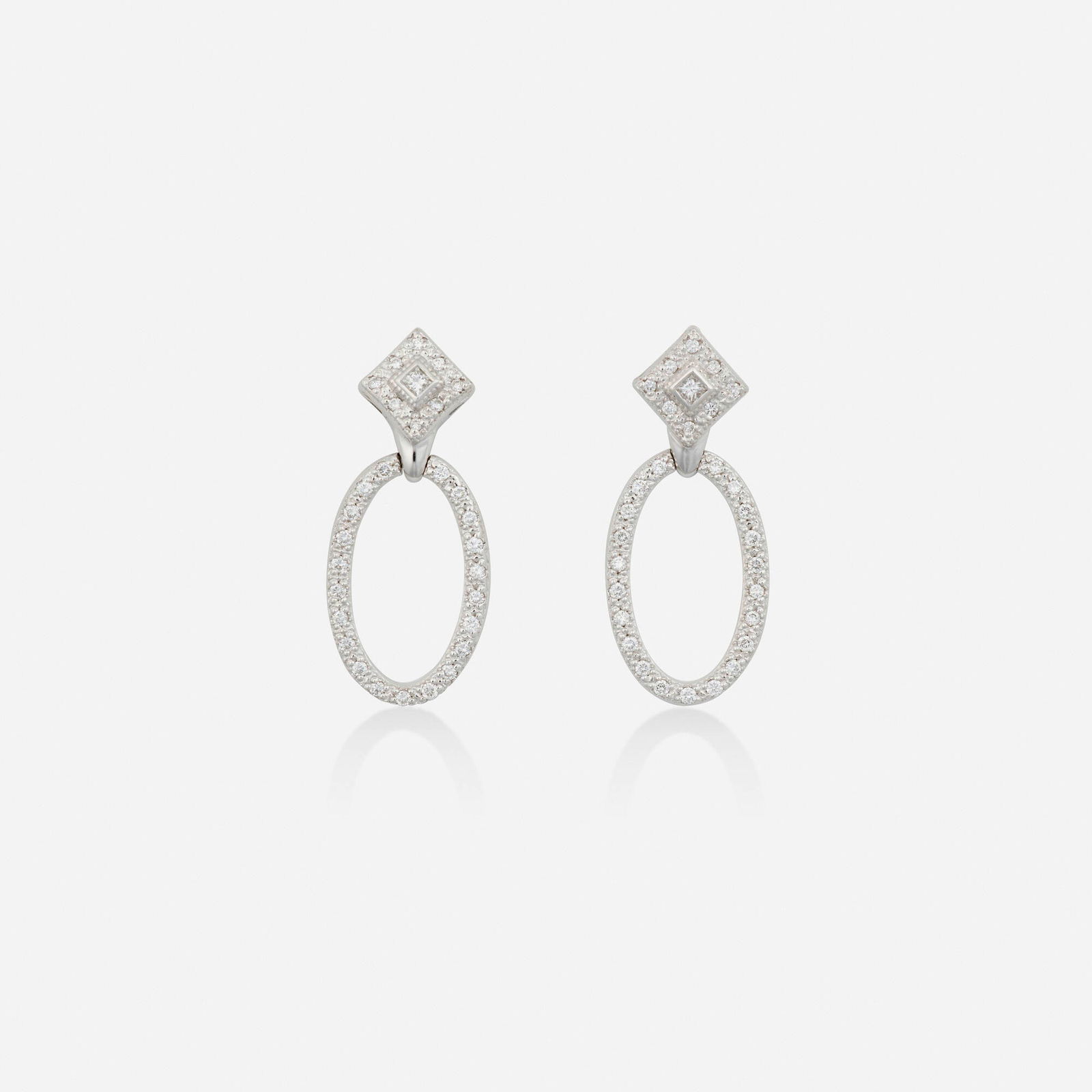 Diamond and white gold earrings (1 of 2)