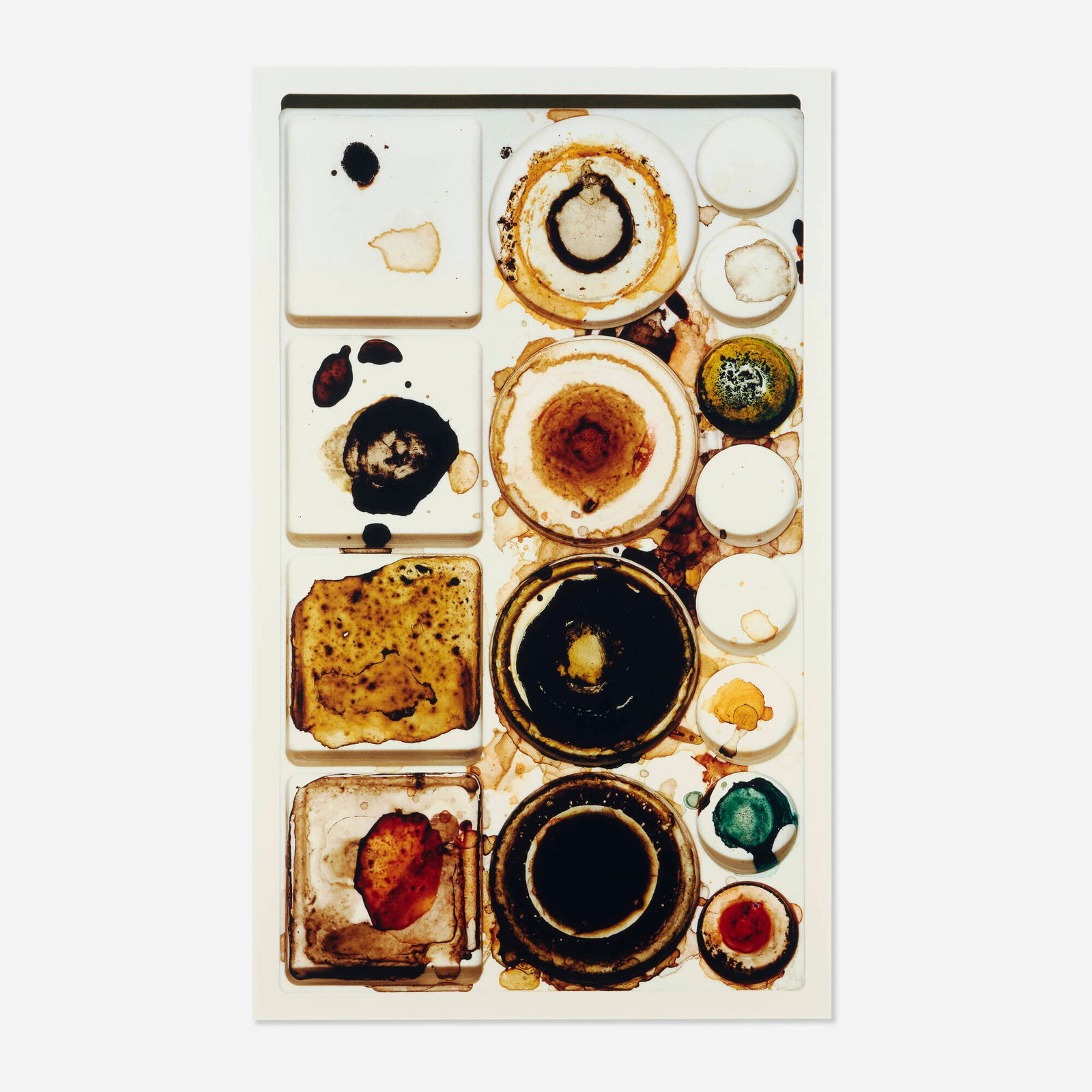 Irving Penn, Watercolor Palette, New York: Irving Penn Watercolor Palette, New York printed 2005archival pigment print mounted to Dibond image: 40 h x 23.5 w in (102 x 60 cm) mount: 48.75 h x 32 w in (124 x 81 cm) Signed, titled and