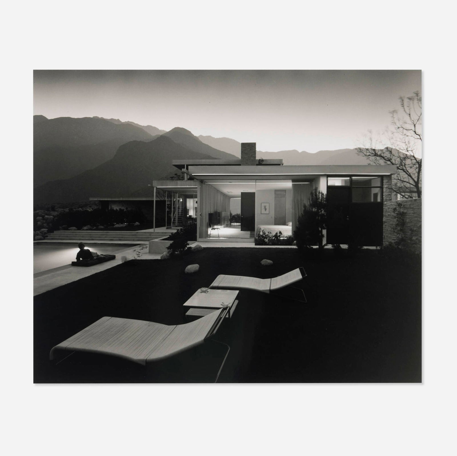 Julius Shulman, Kaufmann House, Palm Springs: Julius Shulman Kaufmann House, Palm Springs 1947 gelatin silver print image: 16 h x 20 w in (41 x 51 cm) sheet: 20 h x 24 w in (51 x 61 cm) Signed, titled, and inscribed to verso 'Richard J.